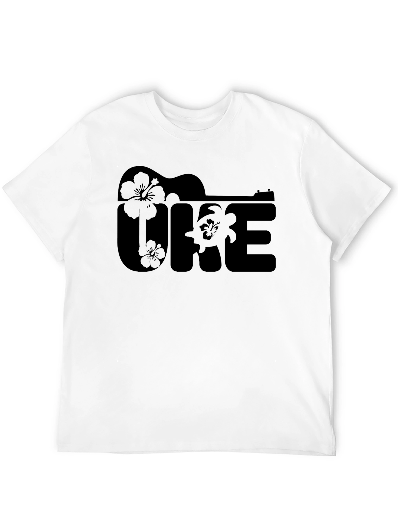 Black Ukulele Graphic T-Shirt