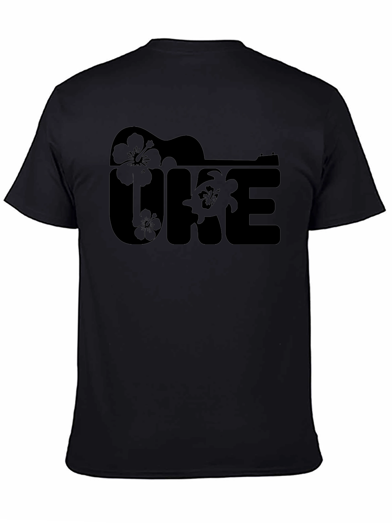 Black Ukulele Graphic T-Shirt