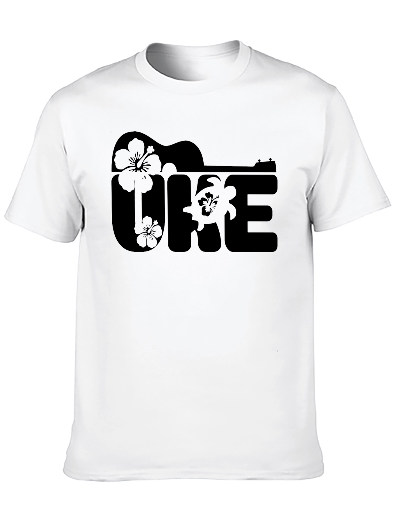 Black Ukulele Graphic T-Shirt