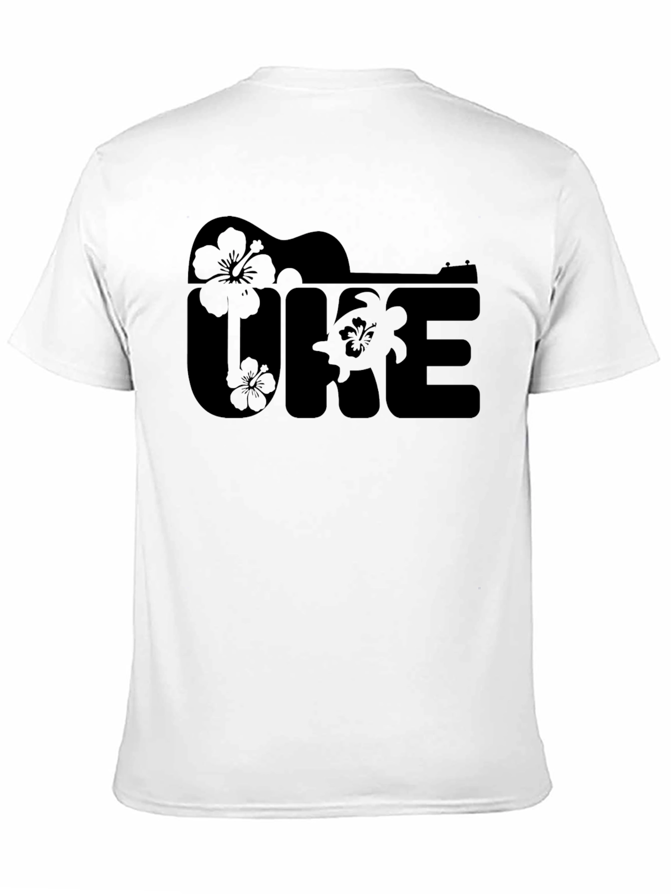 Black Ukulele Graphic T-Shirt