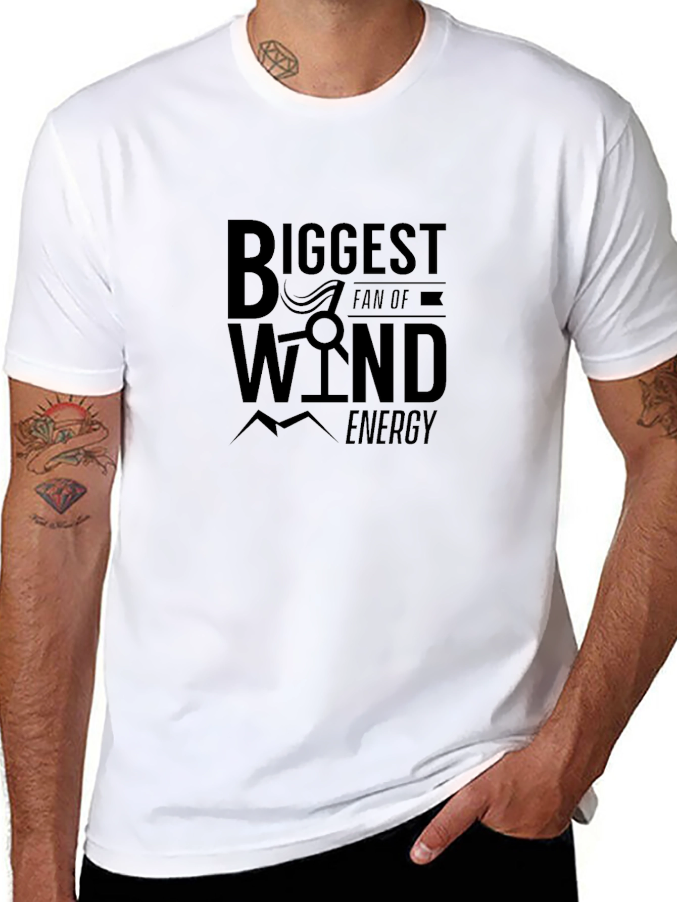 Biggest Wind Energy Fan Black T-Shirt