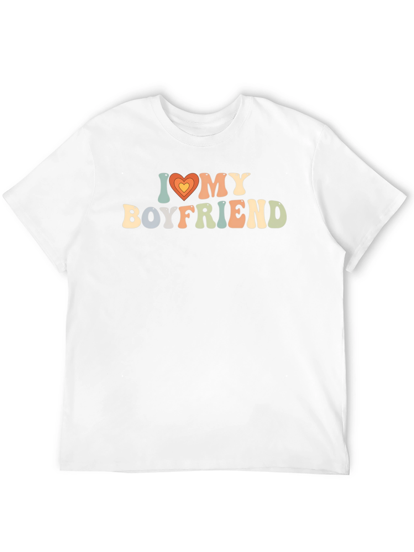 I Heart My Boyfriend Retro Graphic Tee