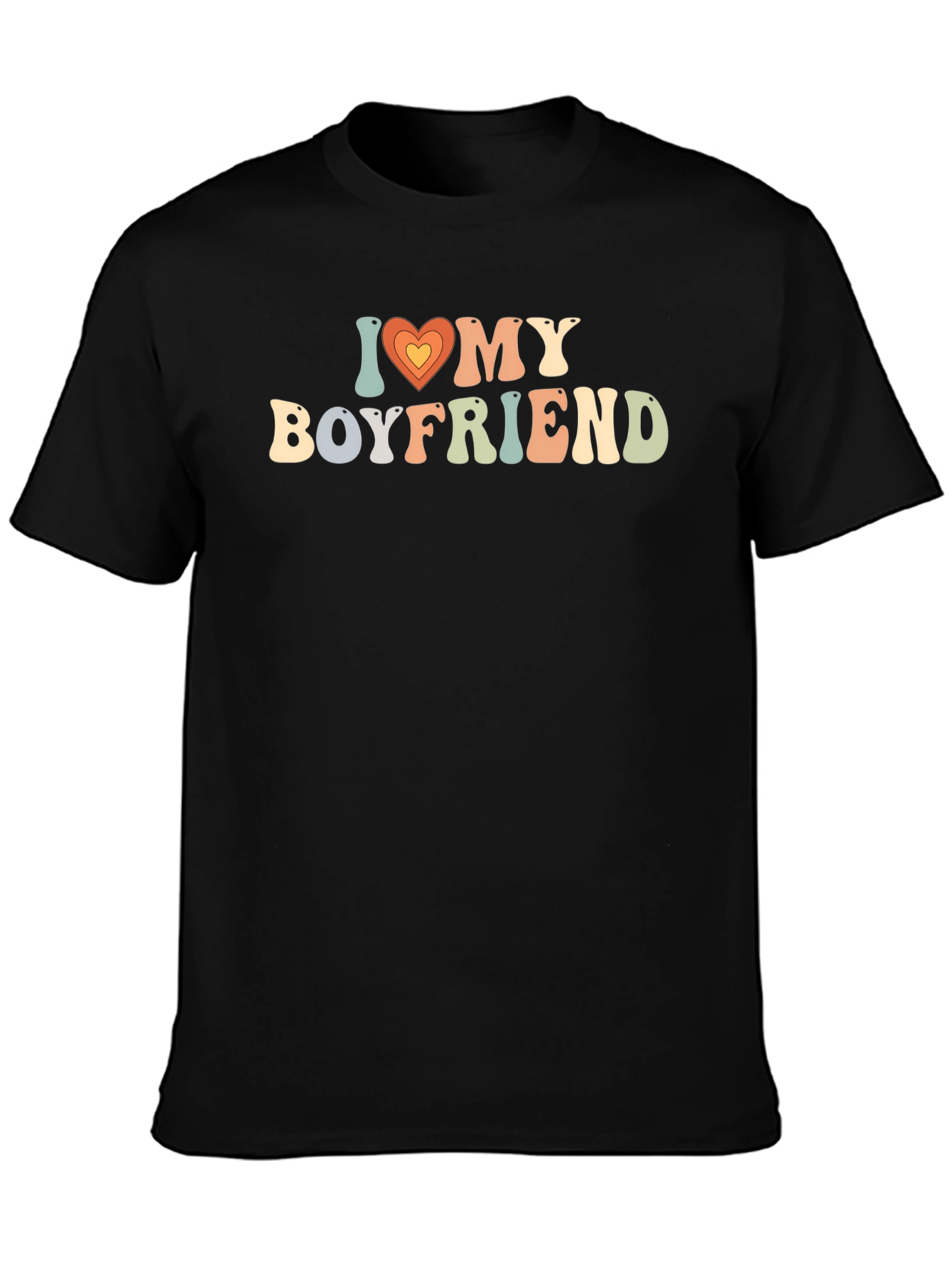 I Heart My Boyfriend Retro Graphic Tee
