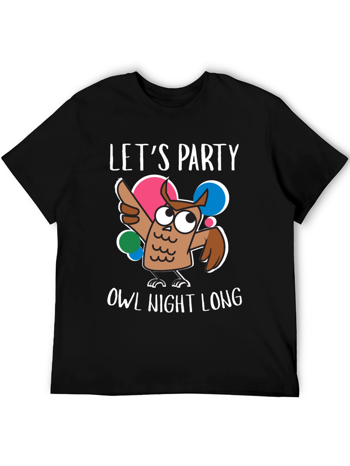 Lets Party Owl Night Long Graphic Tee