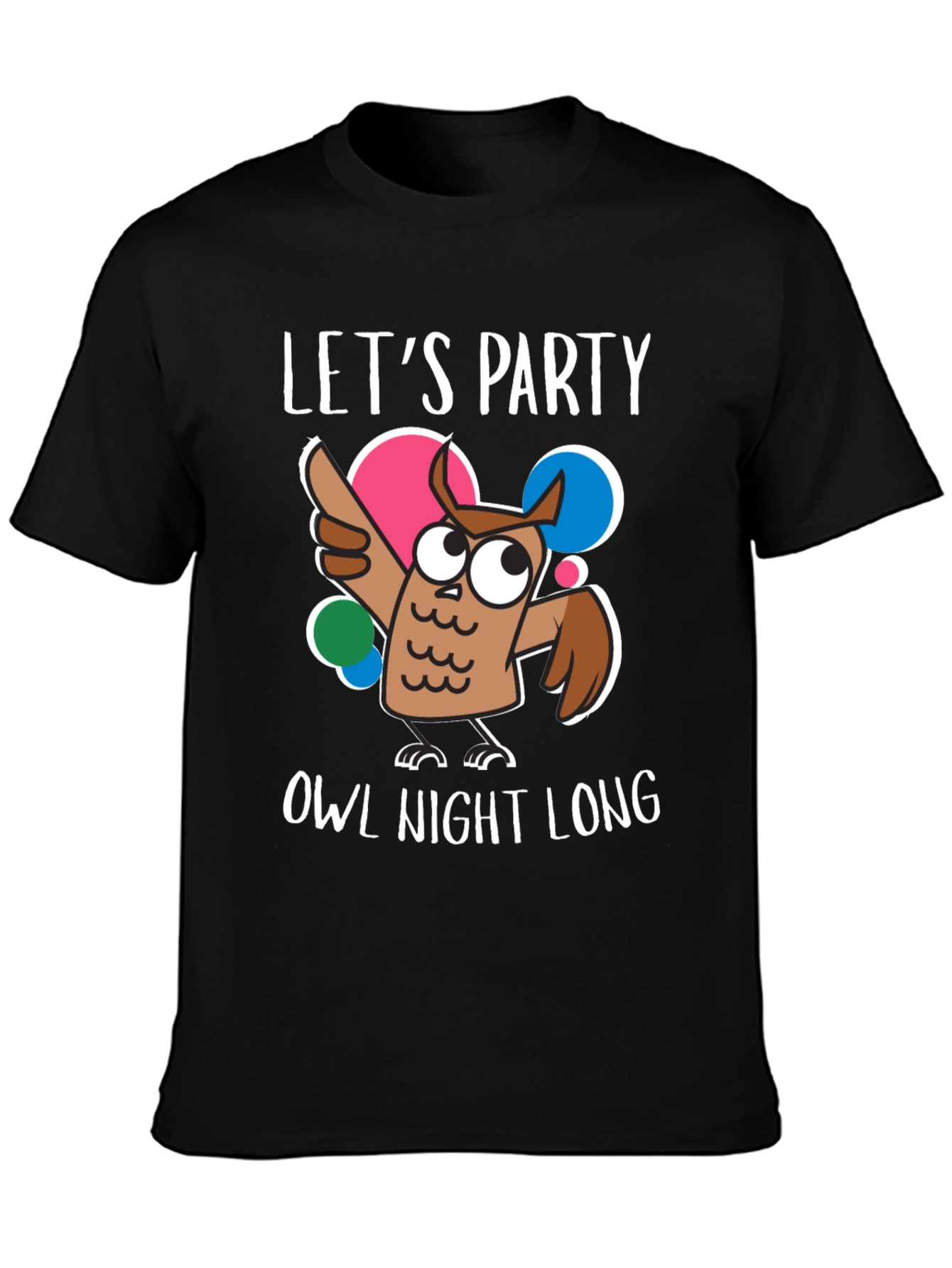 Lets Party Owl Night Long Graphic Tee