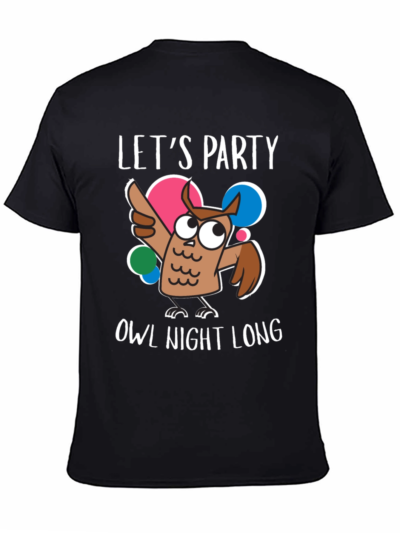 Lets Party Owl Night Long Graphic Tee