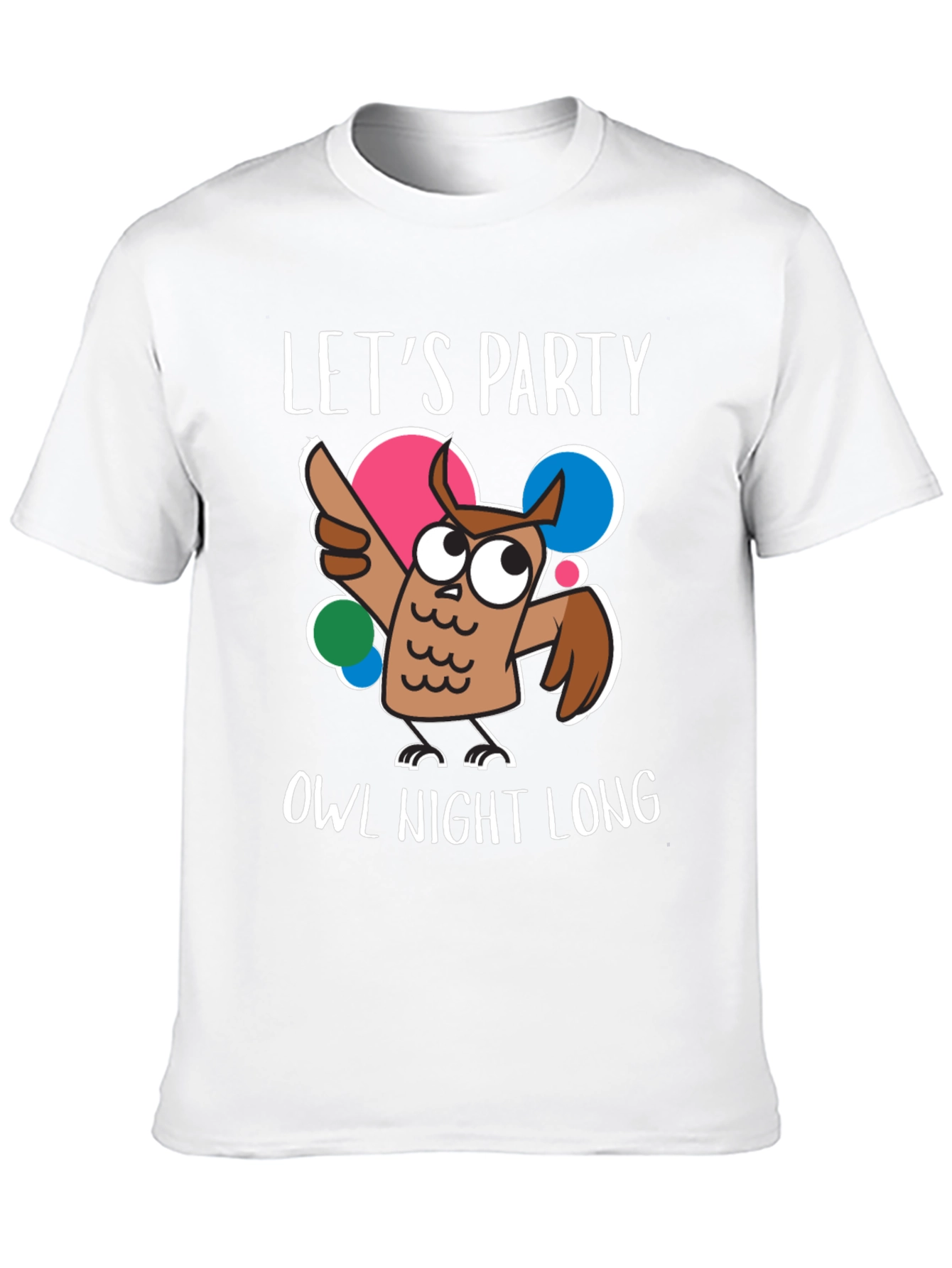 Lets Party Owl Night Long Graphic Tee