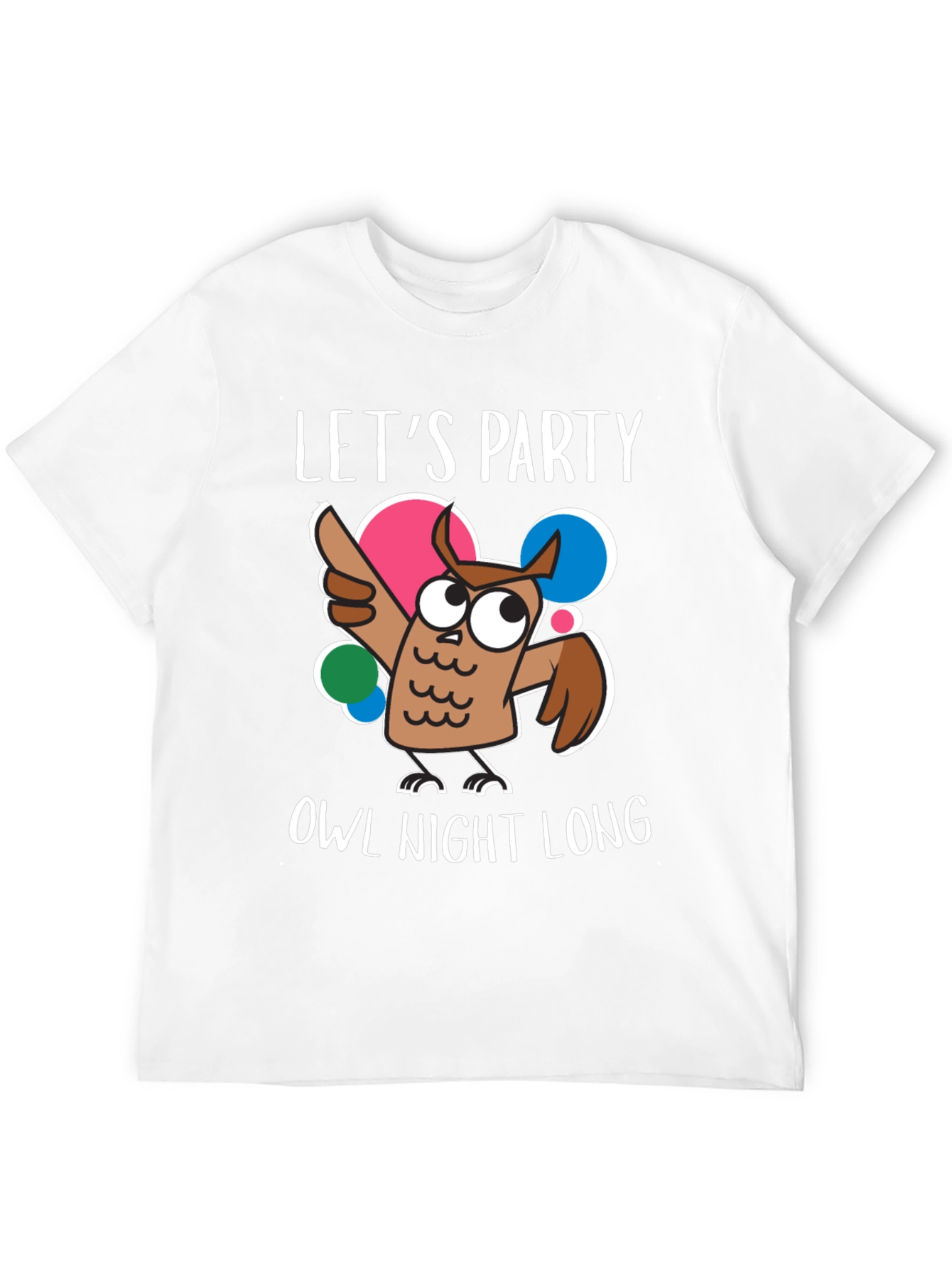Lets Party Owl Night Long Graphic Tee