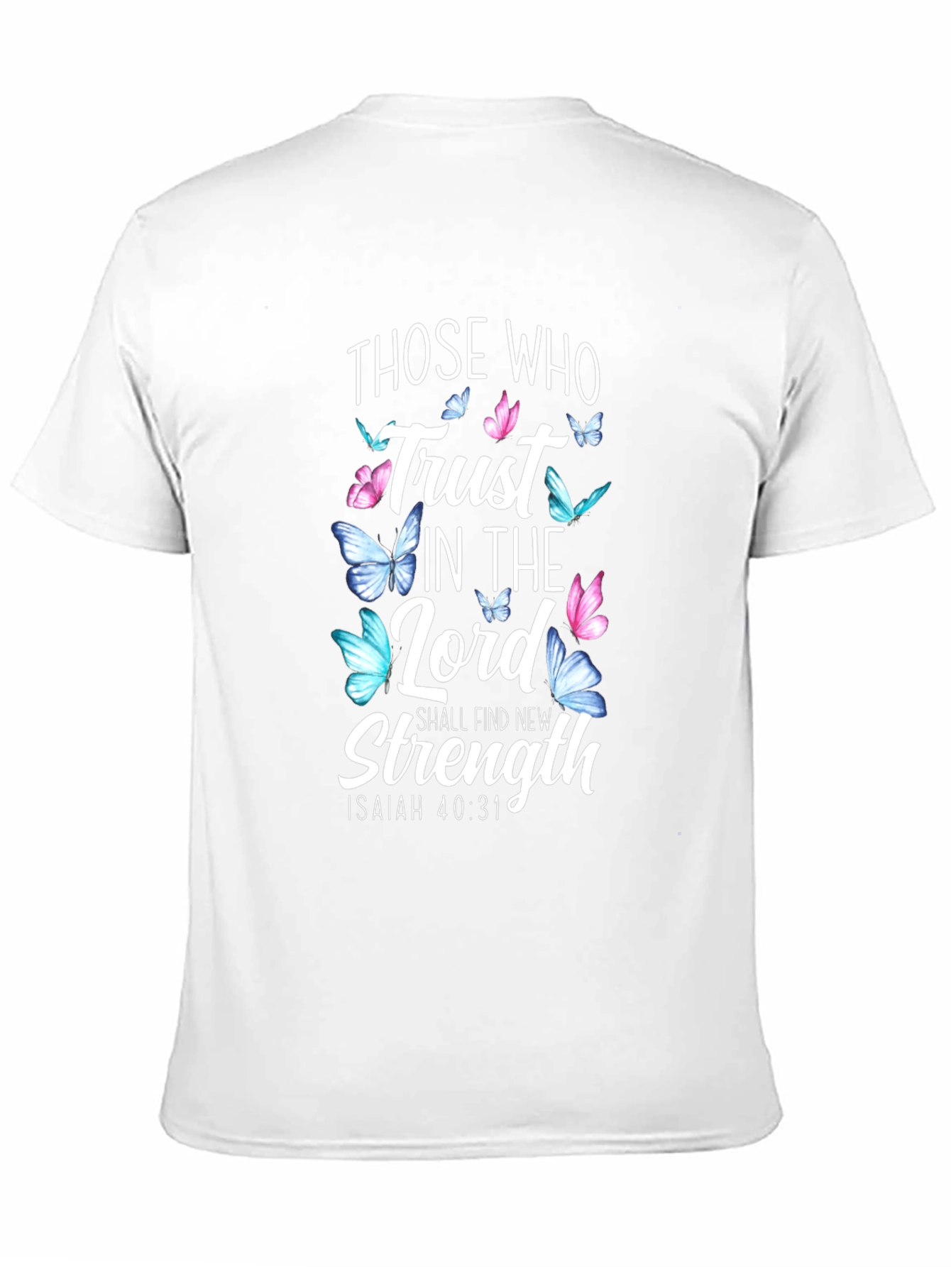 Faith-Based Butterfly T-Shirt: Isaiah 40:31