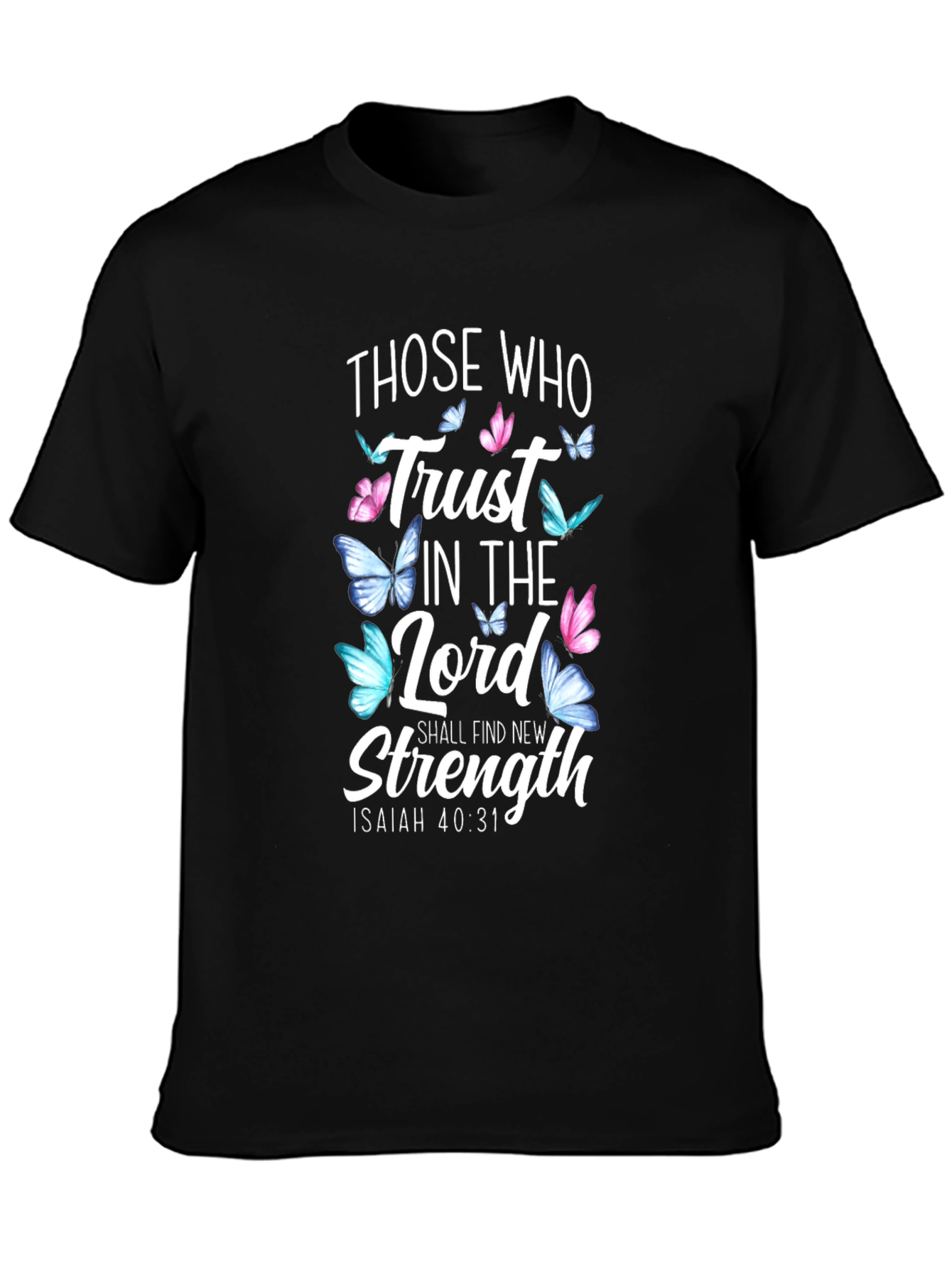 Faith-Based Butterfly T-Shirt: Isaiah 40:31