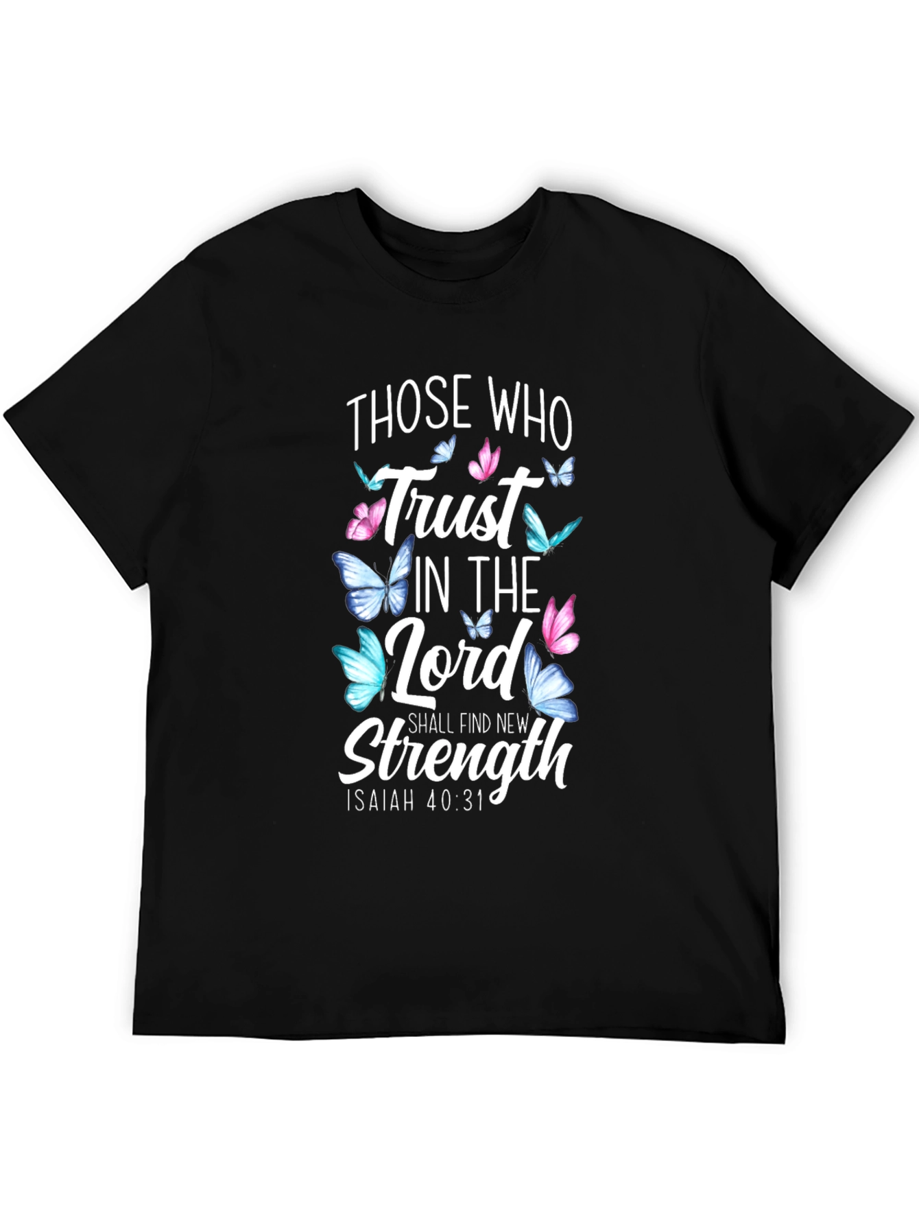 Faith-Based Butterfly T-Shirt: Isaiah 40:31