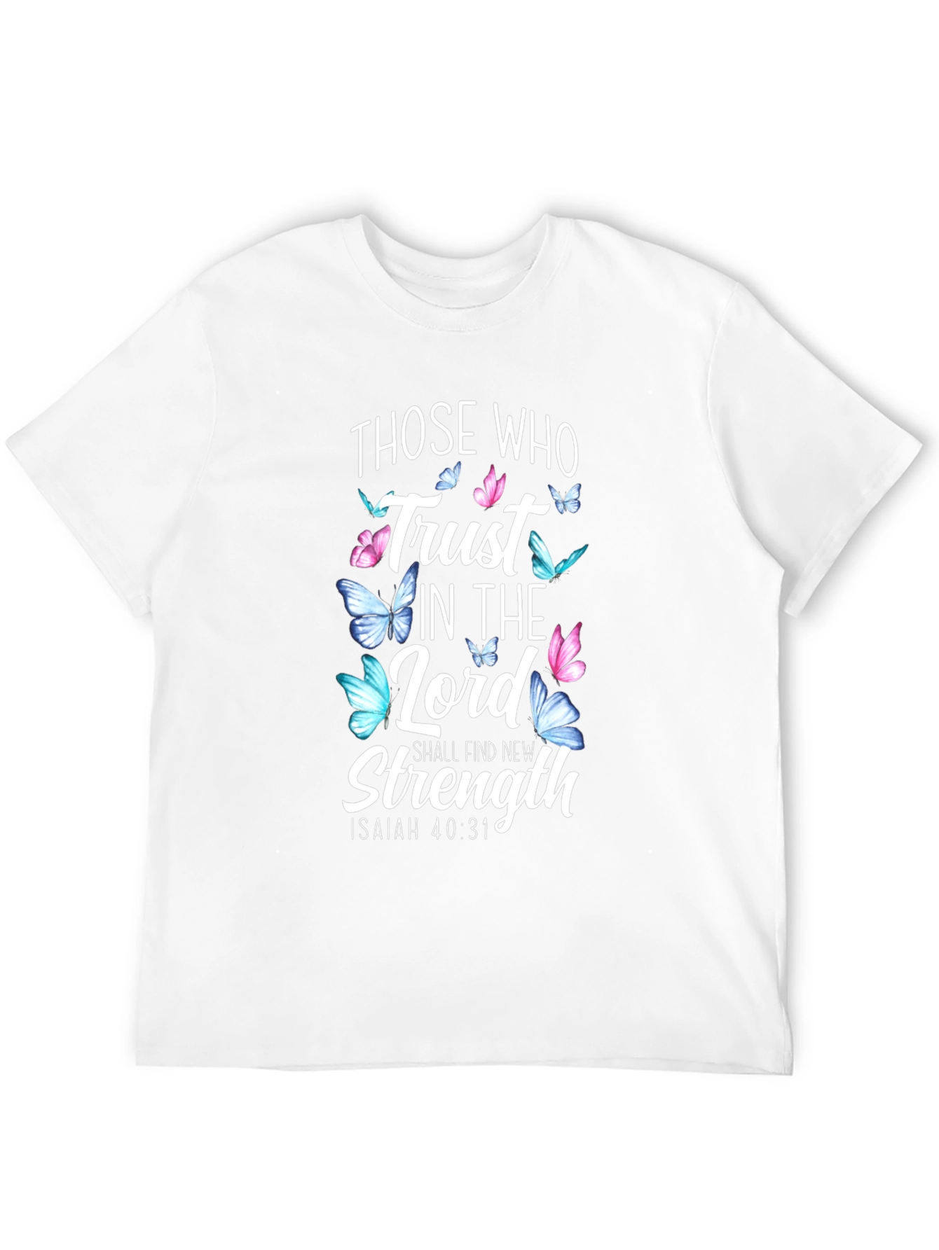 Faith-Based Butterfly T-Shirt: Isaiah 40:31