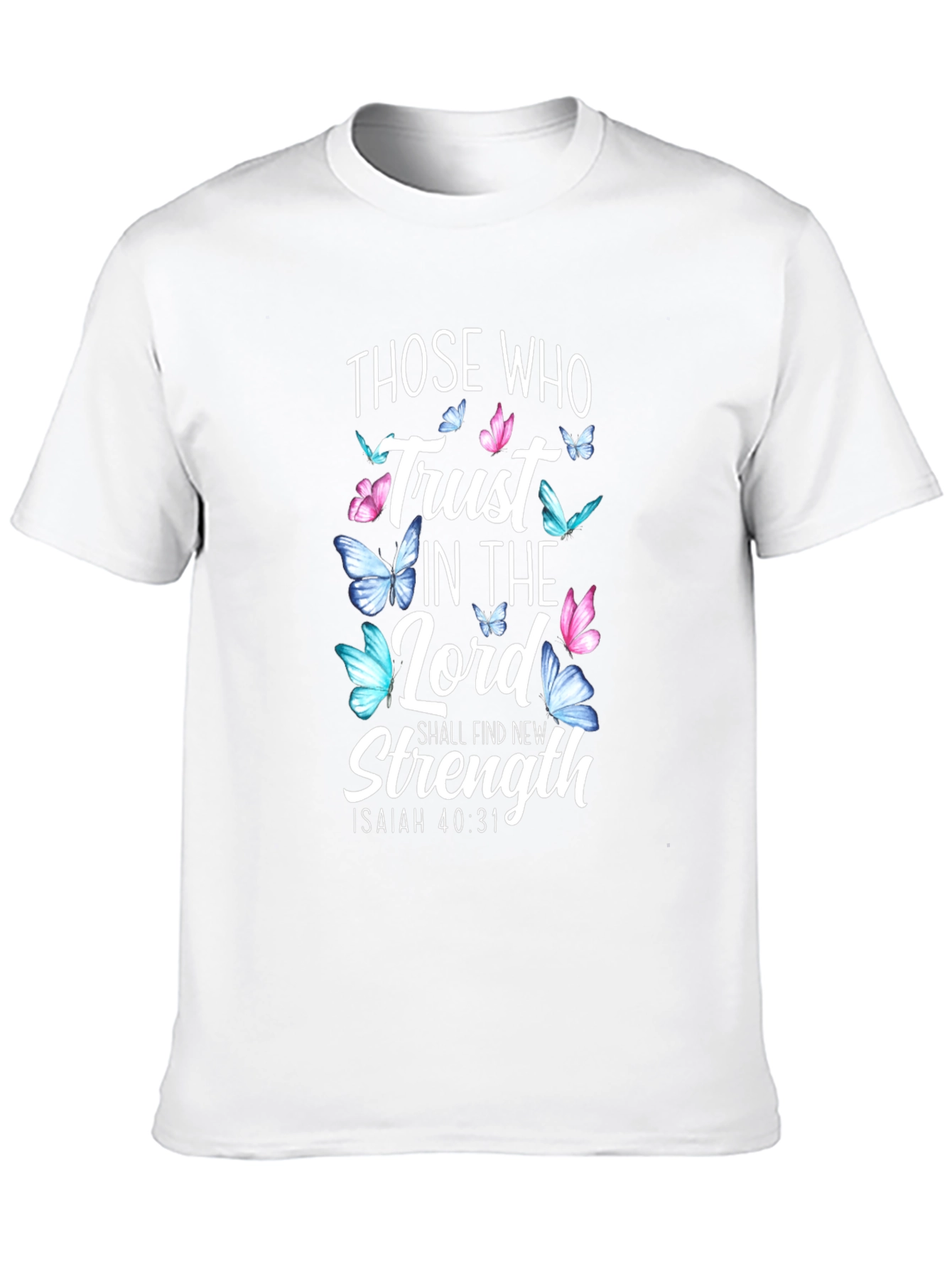Faith-Based Butterfly T-Shirt: Isaiah 40:31