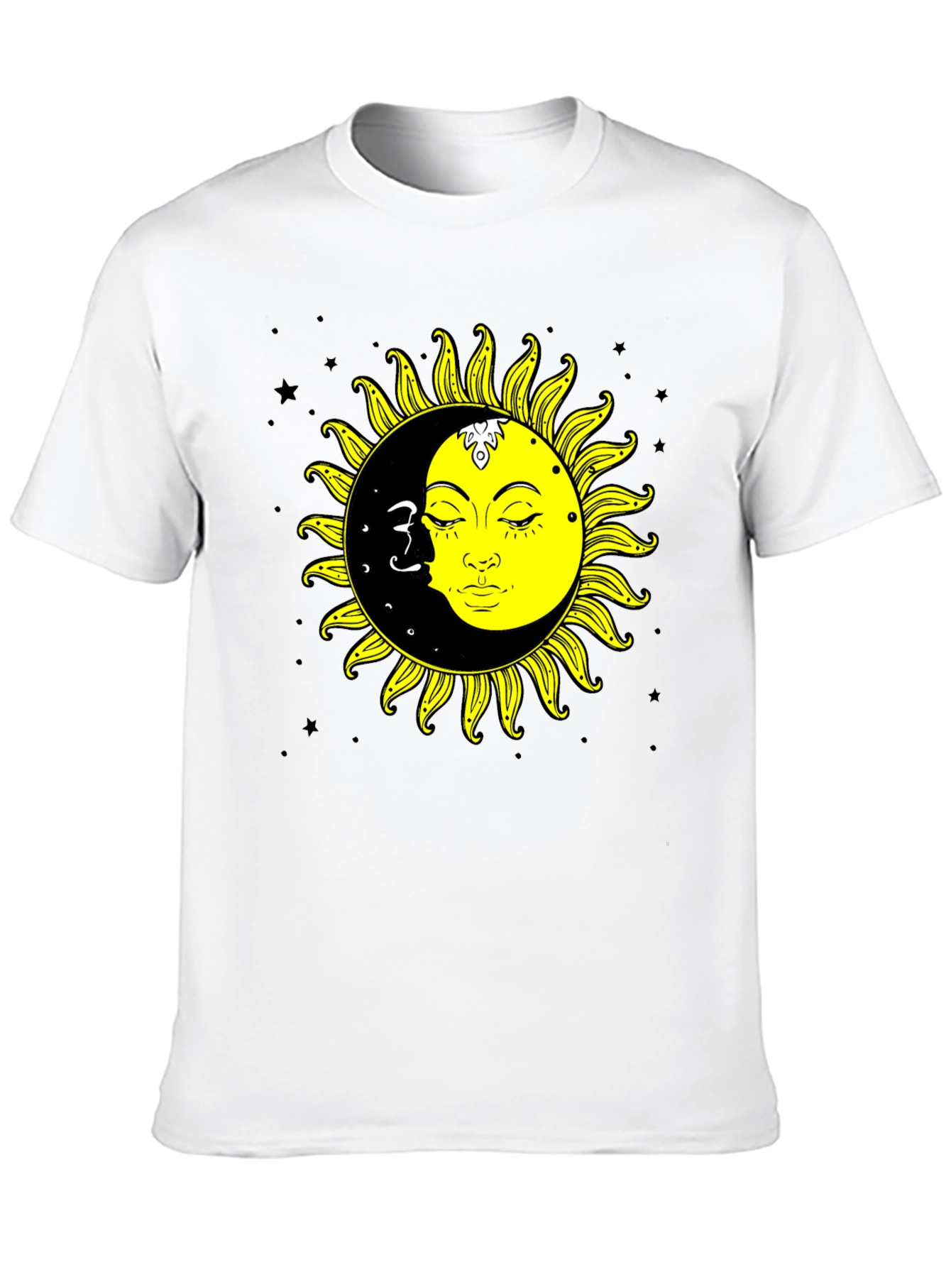 Sun & Moon Graphic Tee - Celestial Black T-Shirt