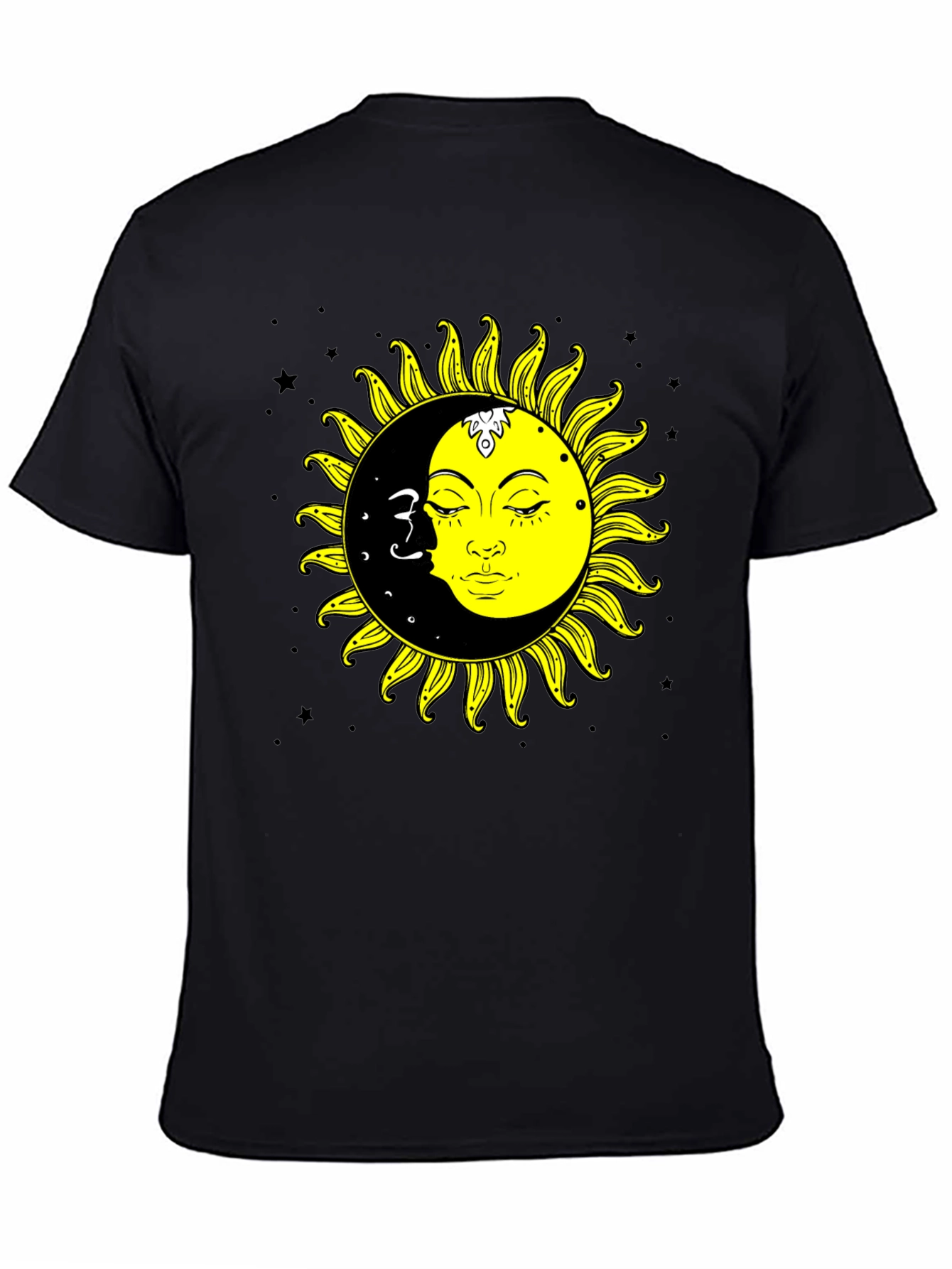 Sun & Moon Graphic Tee - Celestial Black T-Shirt