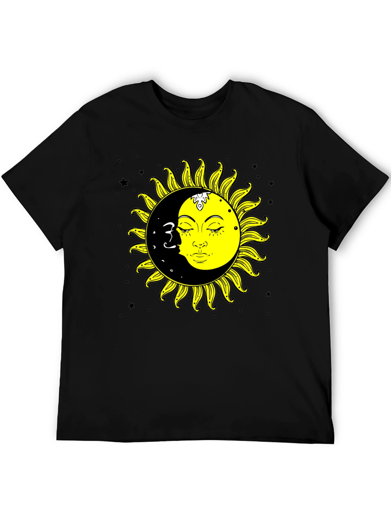 Sun & Moon Graphic Tee - Celestial Black T-Shirt