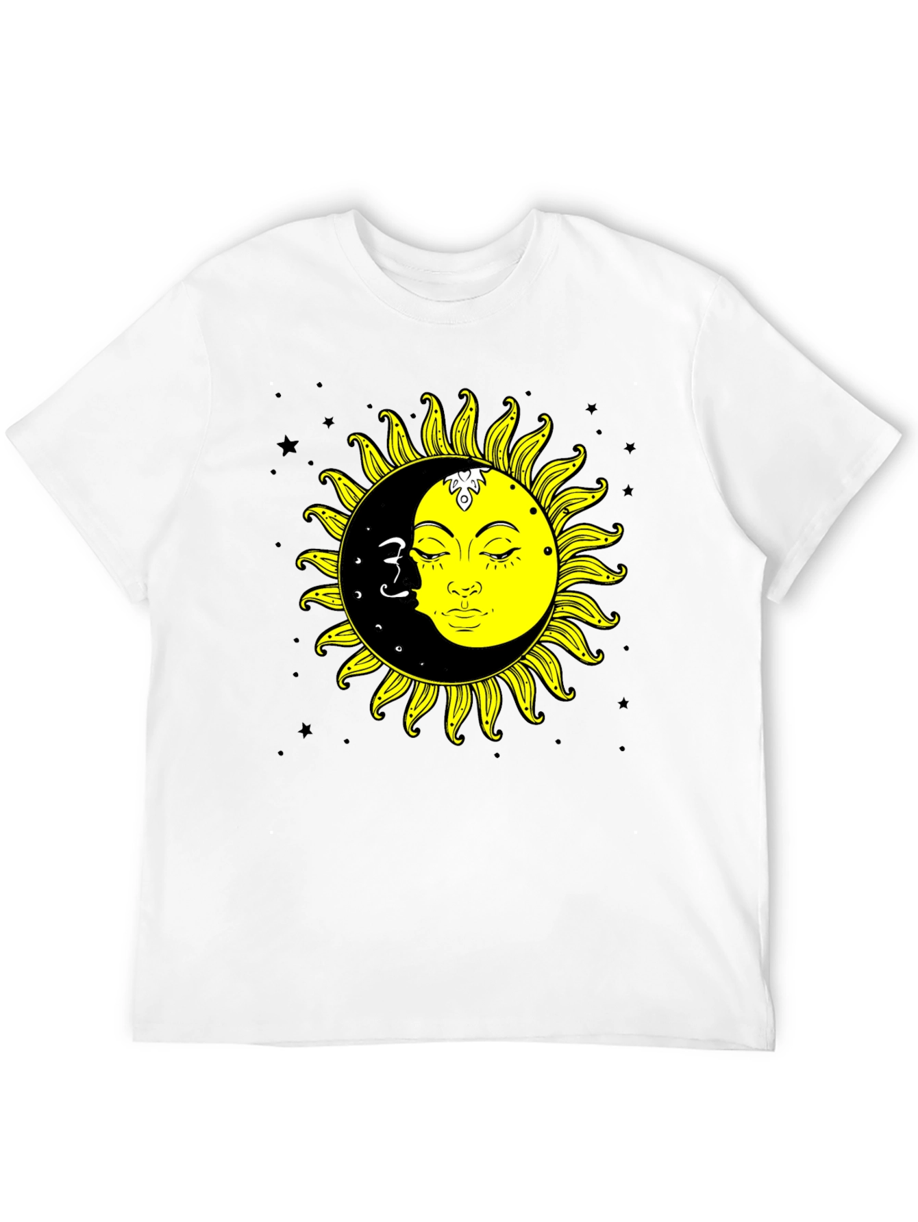 Sun & Moon Graphic Tee - Celestial Black T-Shirt