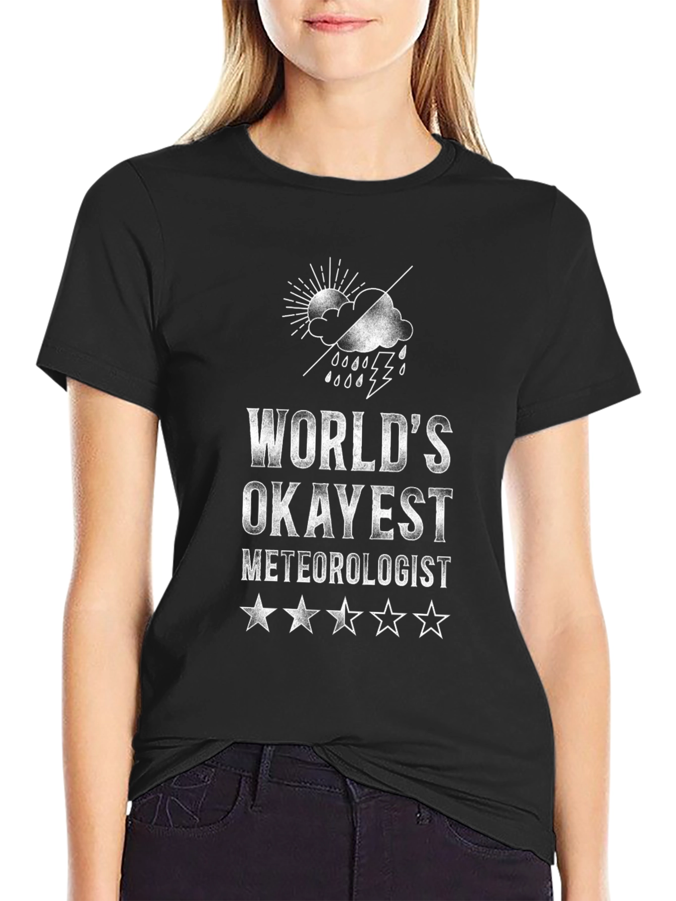 Worlds Okayest Meteorologist Funny Weather T-Shirt