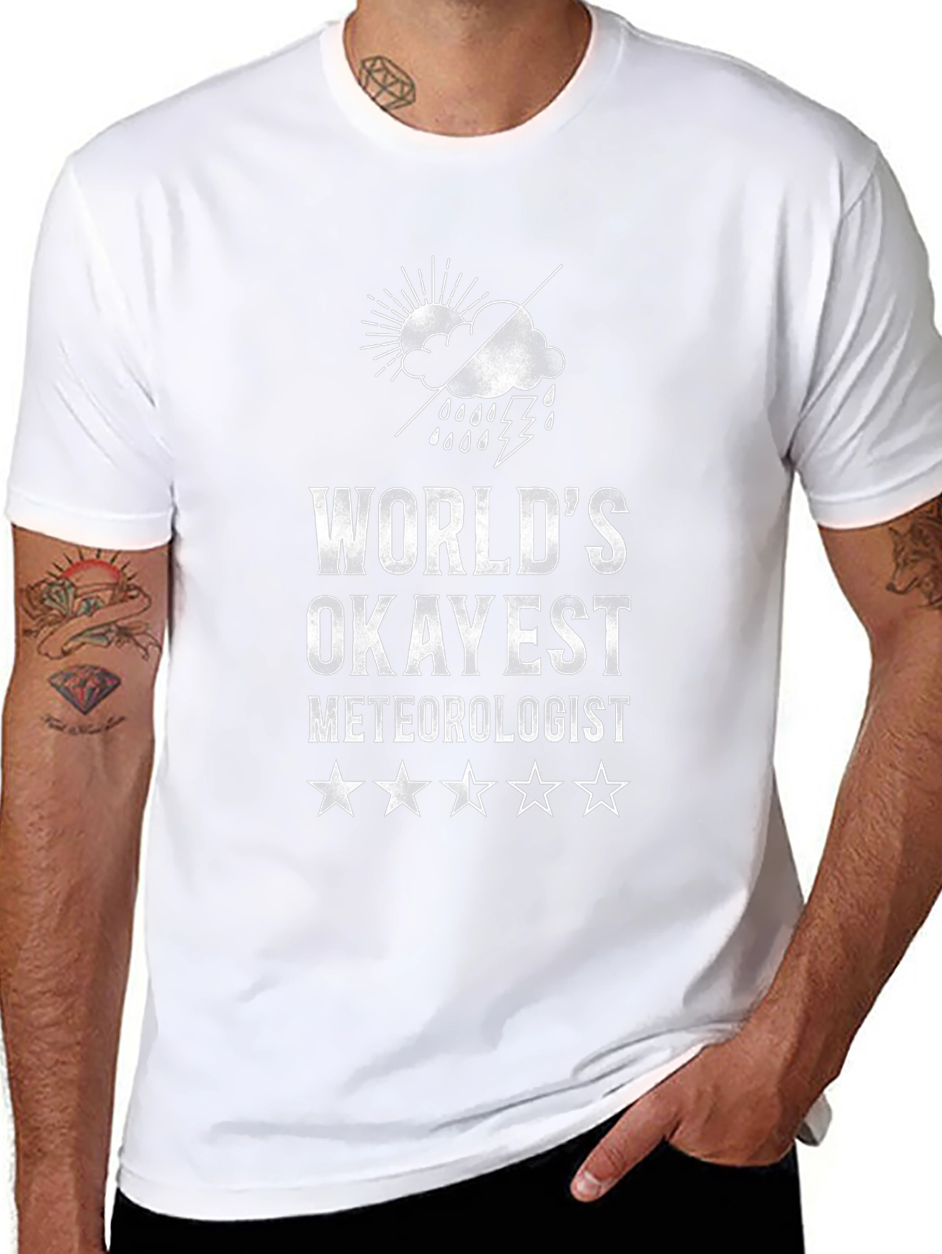 Worlds Okayest Meteorologist Funny Weather T-Shirt