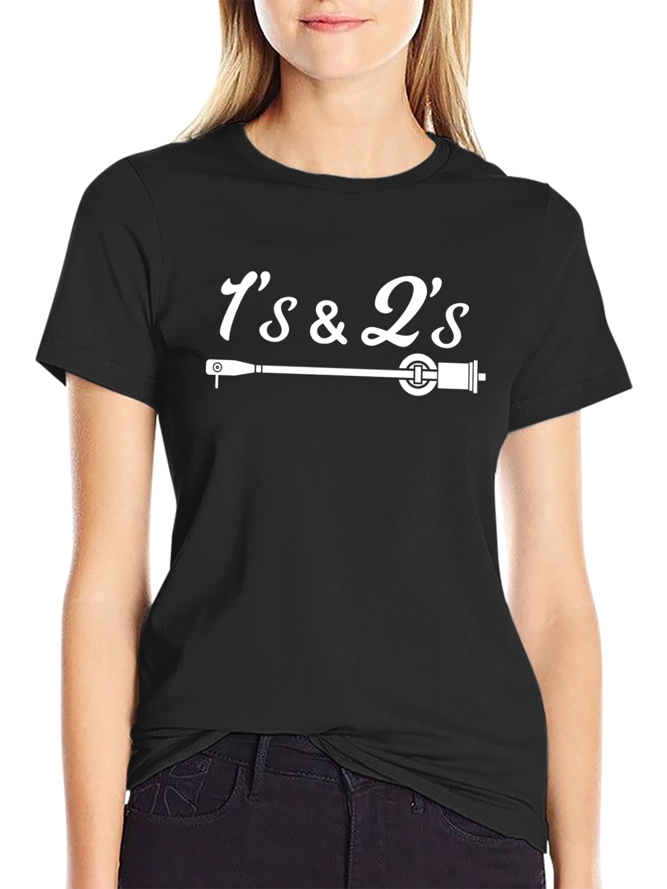 1s & 2s Turntable Black Graphic T-Shirt
