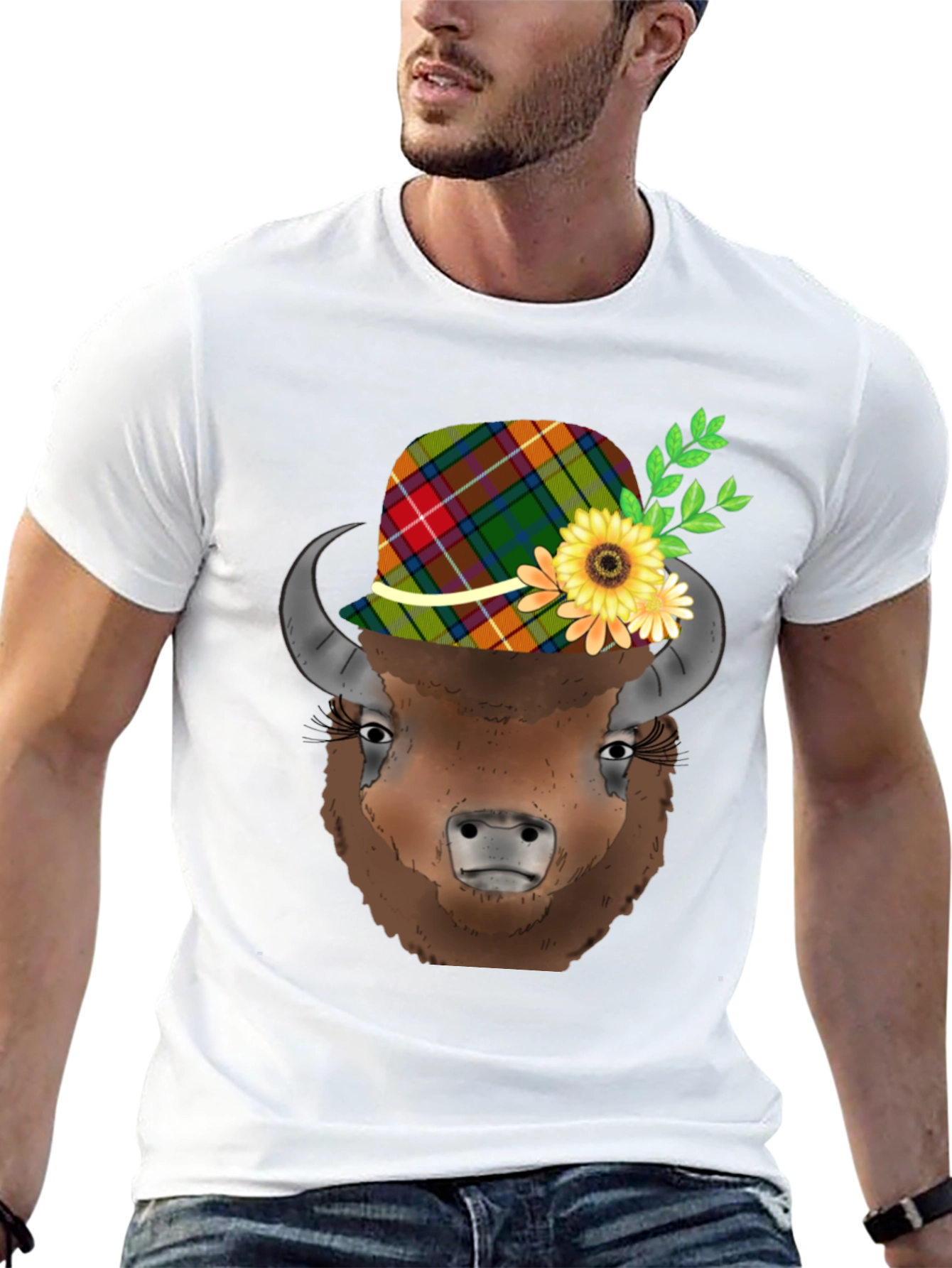 Buffalo in Hat Graphic Tee