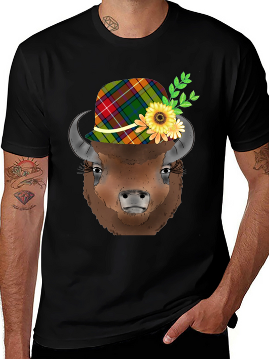 Buffalo in Hat Graphic Tee