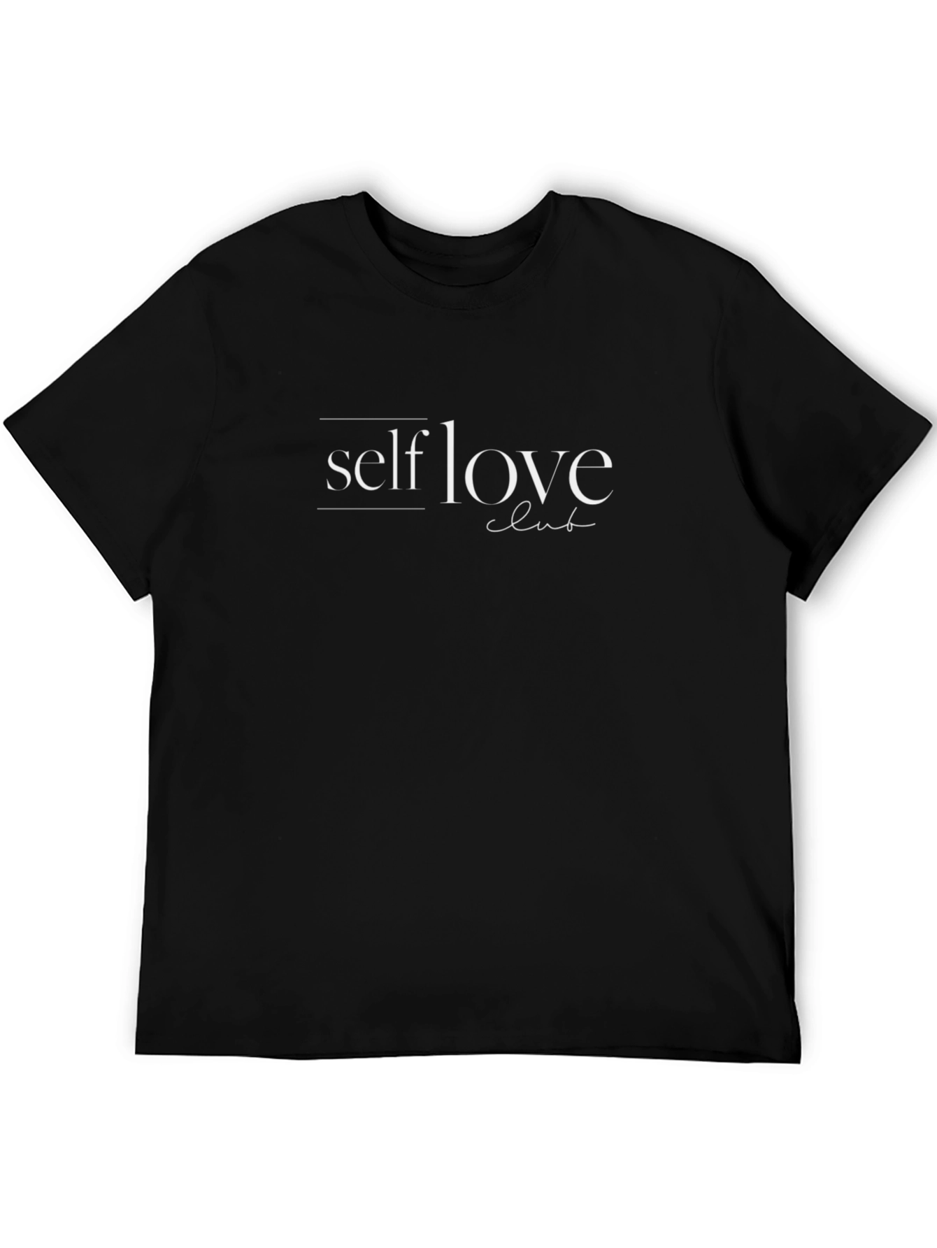 Self Love Club Graphic Tee - Black Casual Shirt