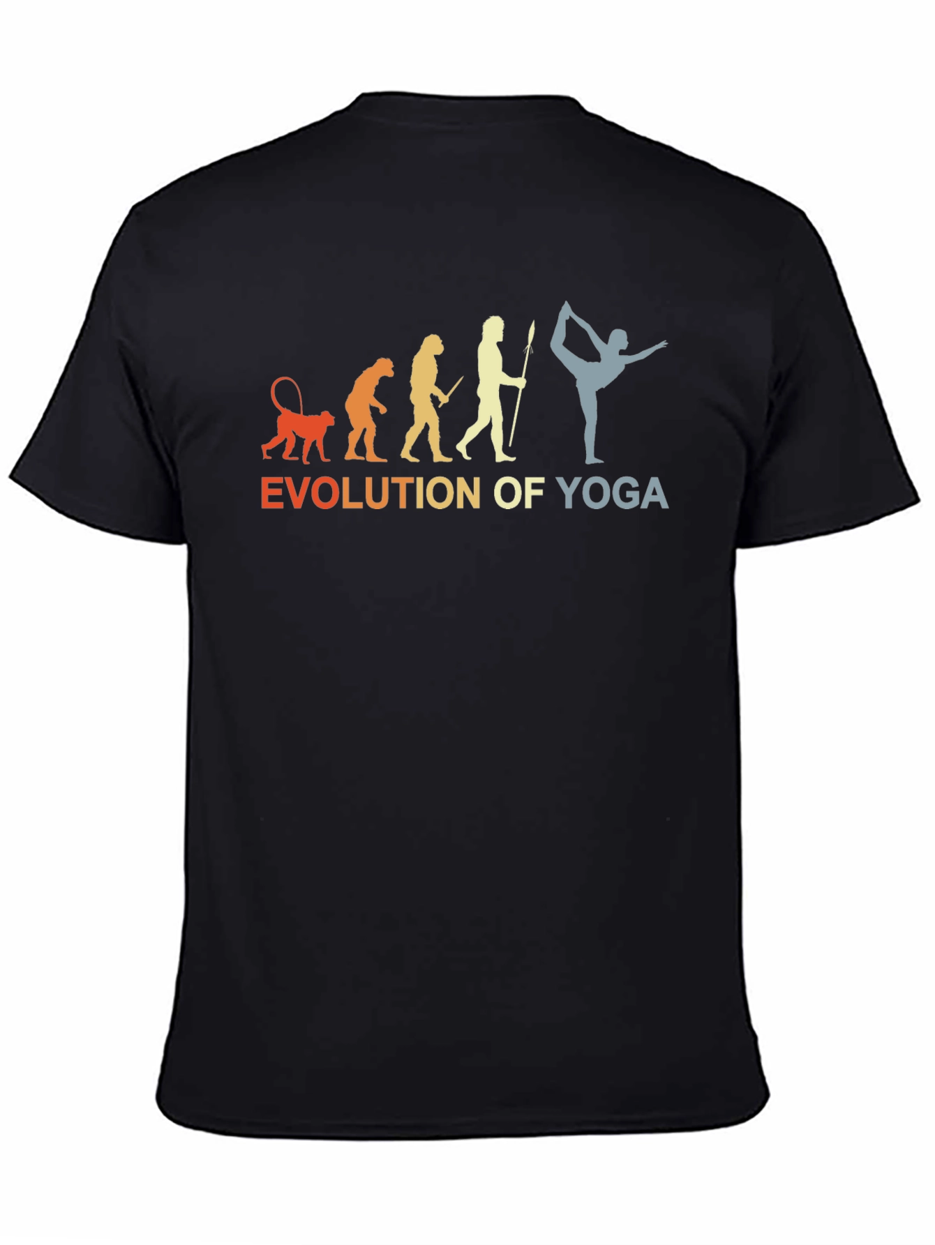 Evolution of Yoga T-Shirt - Black Cotton Tee