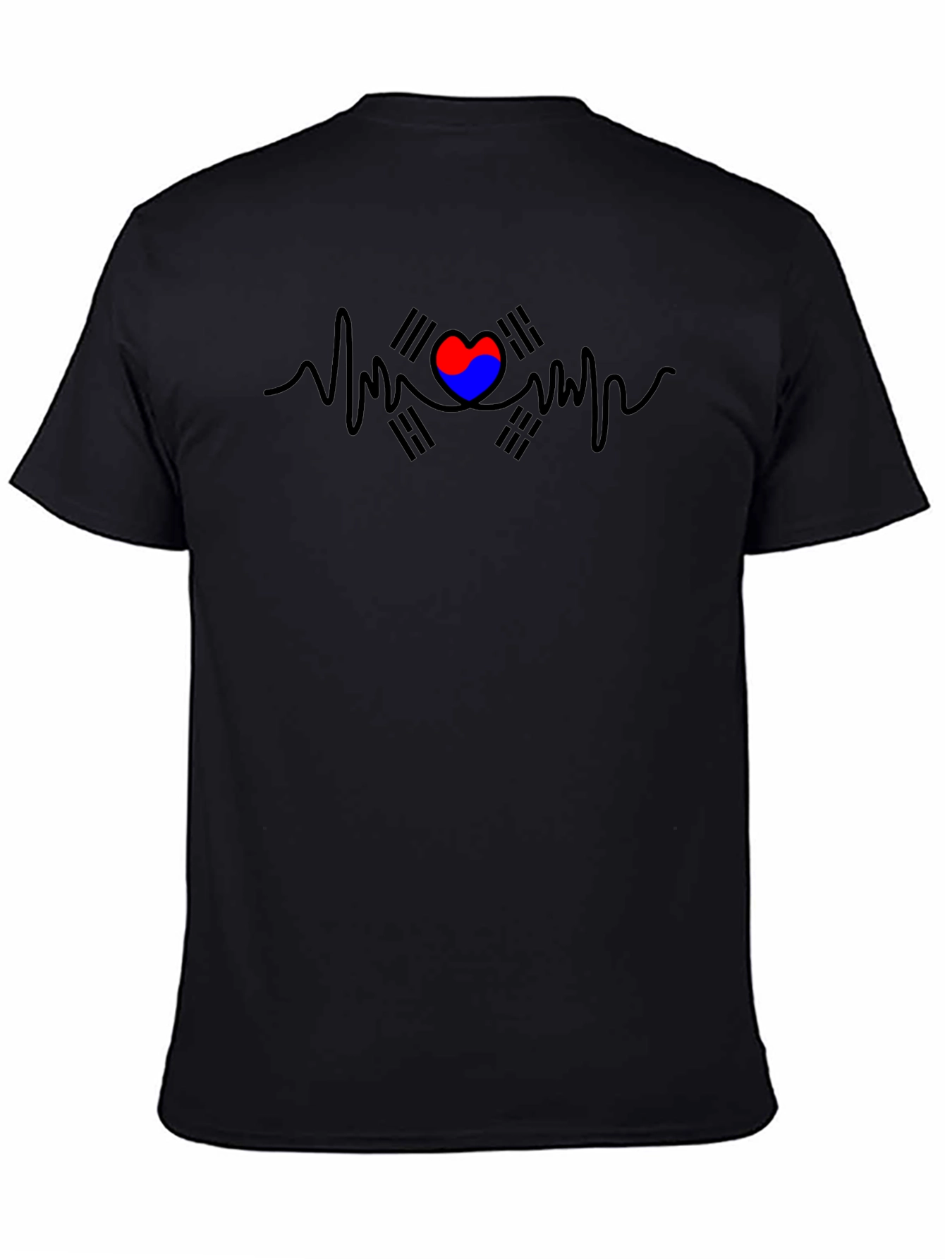 Korea Heartbeat T-Shirt - Black