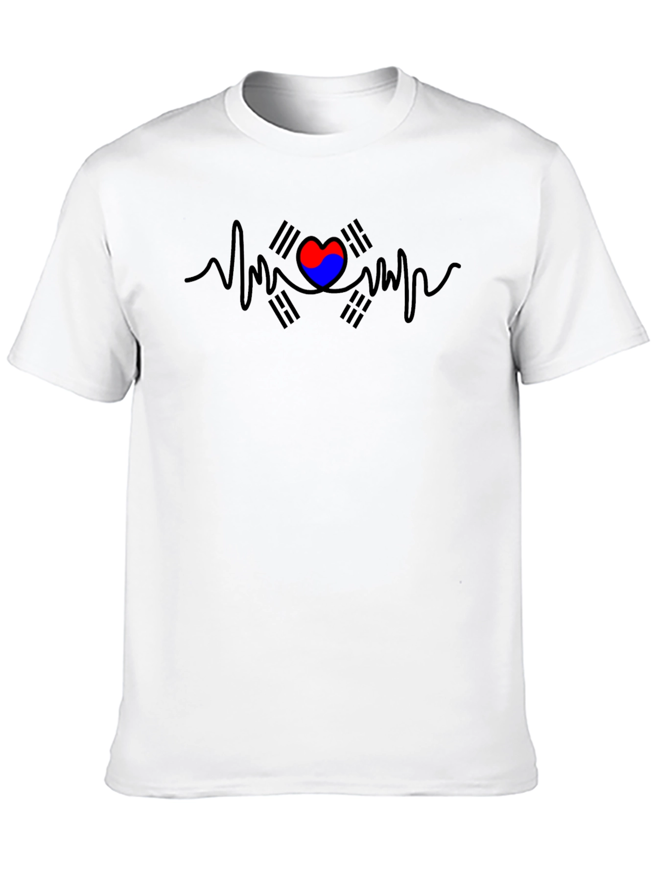 Korea Heartbeat T-Shirt - Black