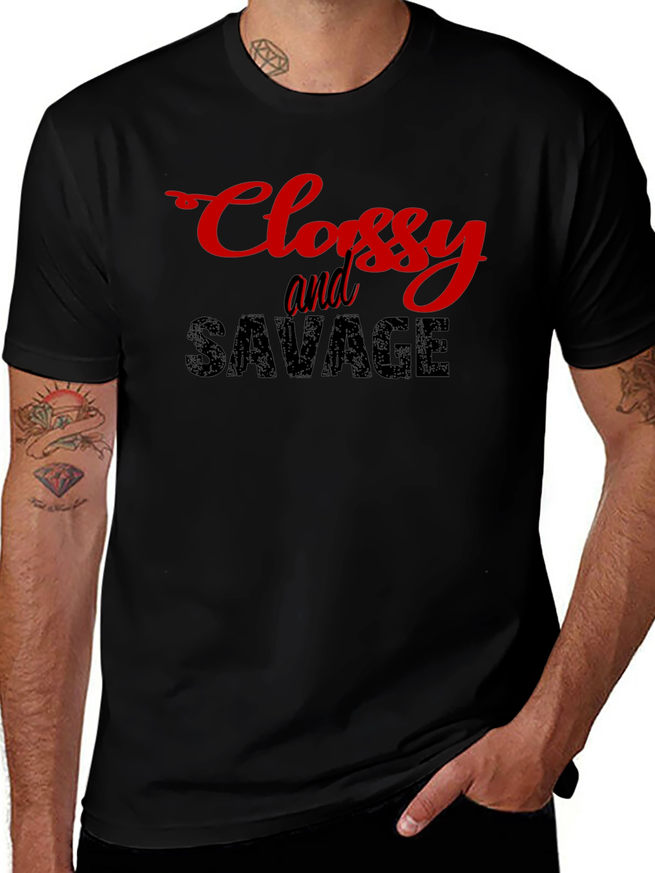 Classy & Savage Black Graphic T-Shirt