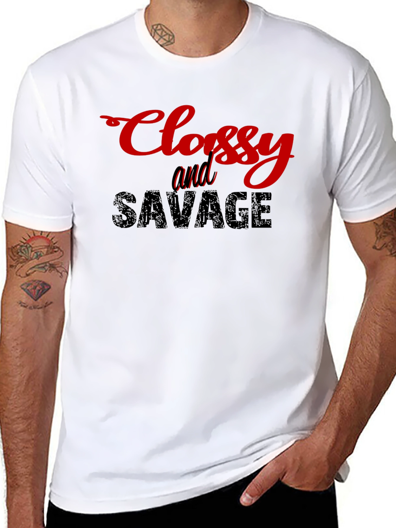 Classy & Savage Black Graphic T-Shirt