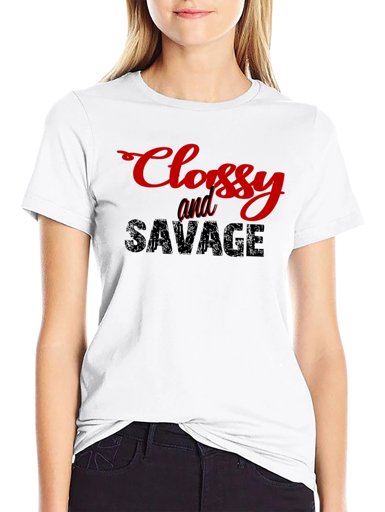 Classy & Savage Black Graphic T-Shirt