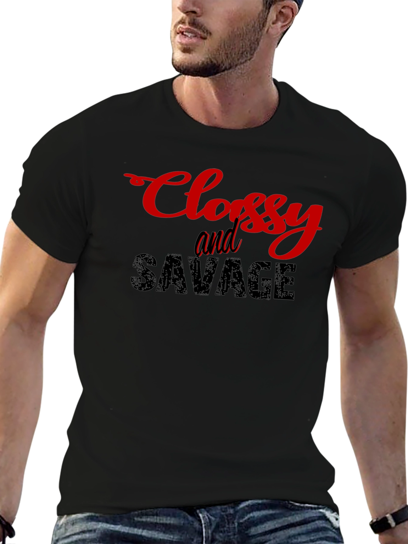 Classy & Savage Black Graphic T-Shirt