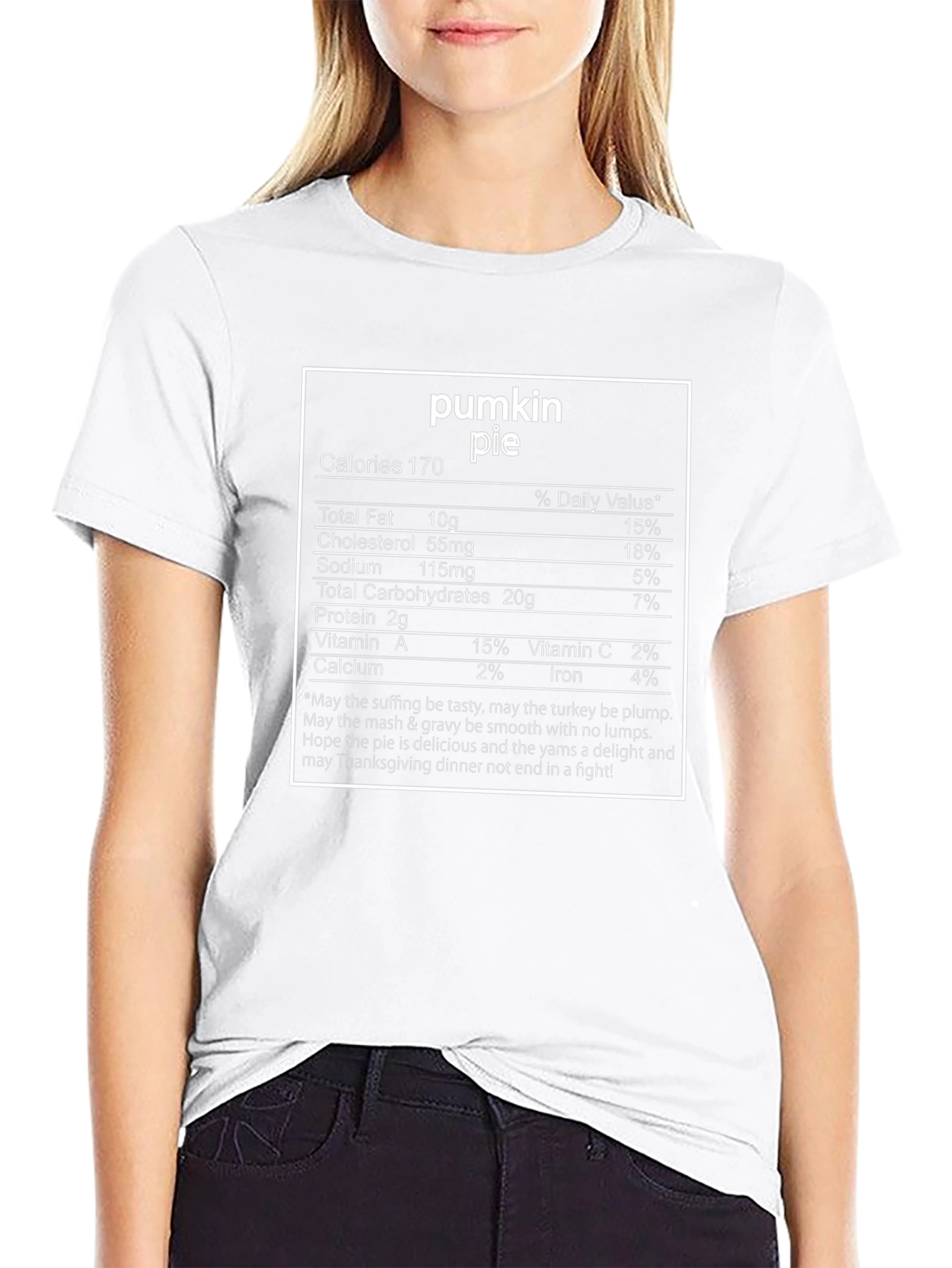 Pumpkin Pie Nutrition Facts T-Shirt Thanksgiving
