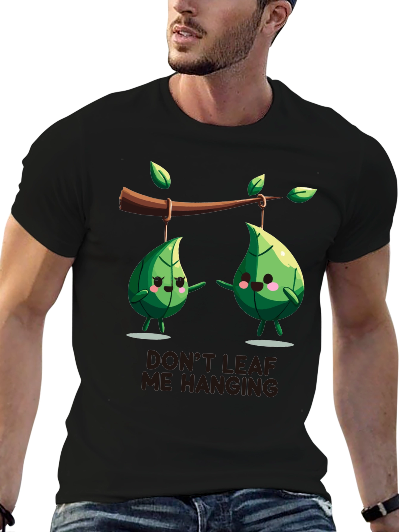 Funny Dont Leaf Me Hanging Graphic T-Shirt