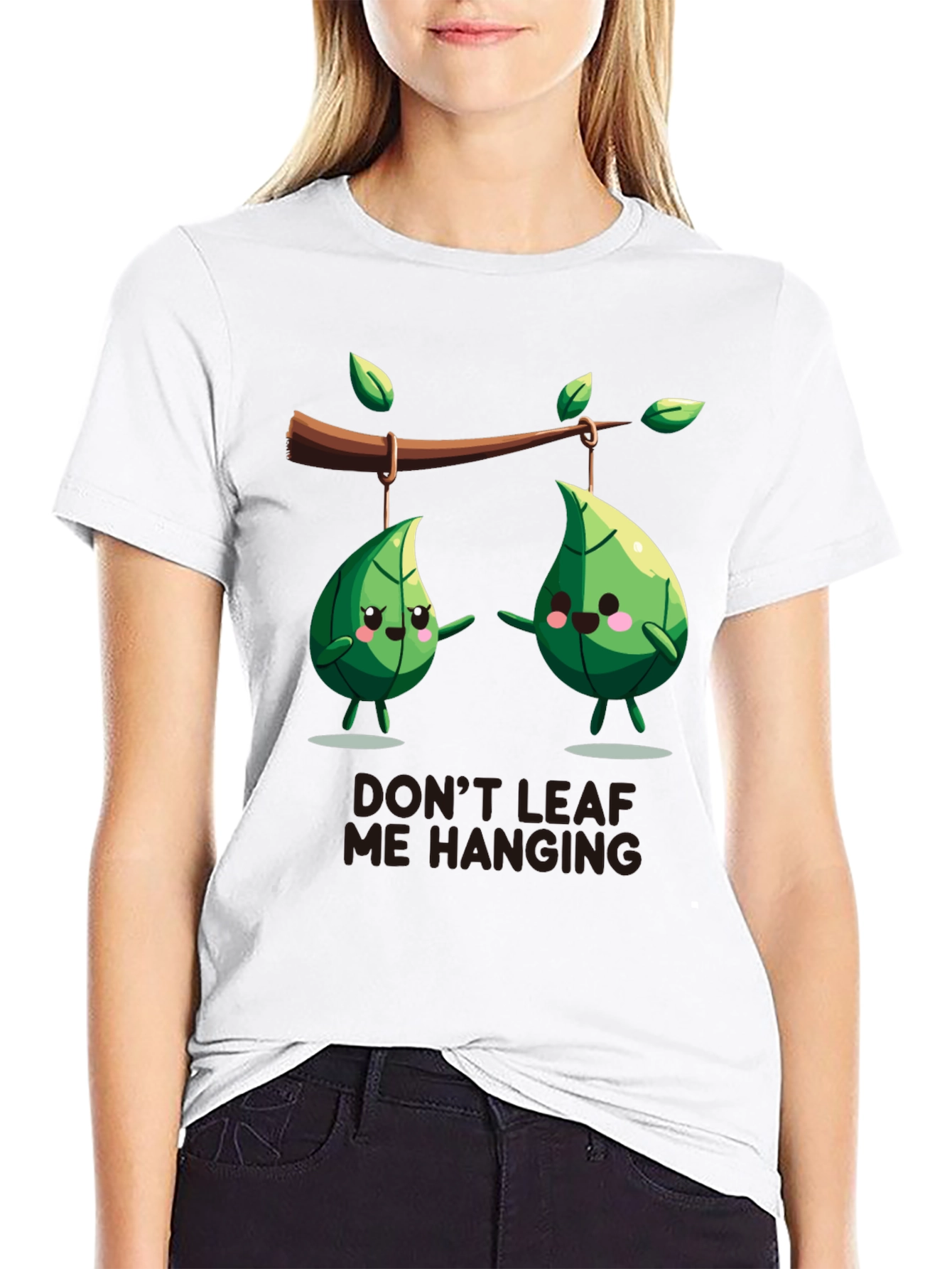 Funny Dont Leaf Me Hanging Graphic T-Shirt