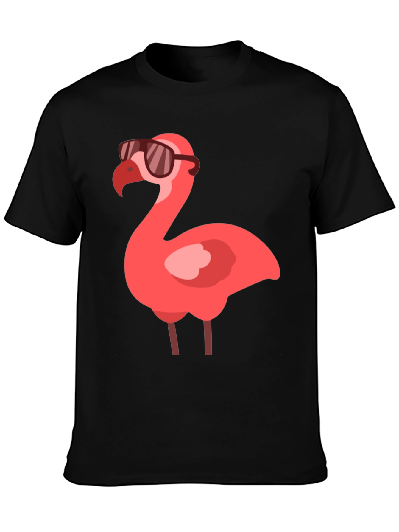 Cool Flamingo Graphic Tee - Stylish Black T-Shirt