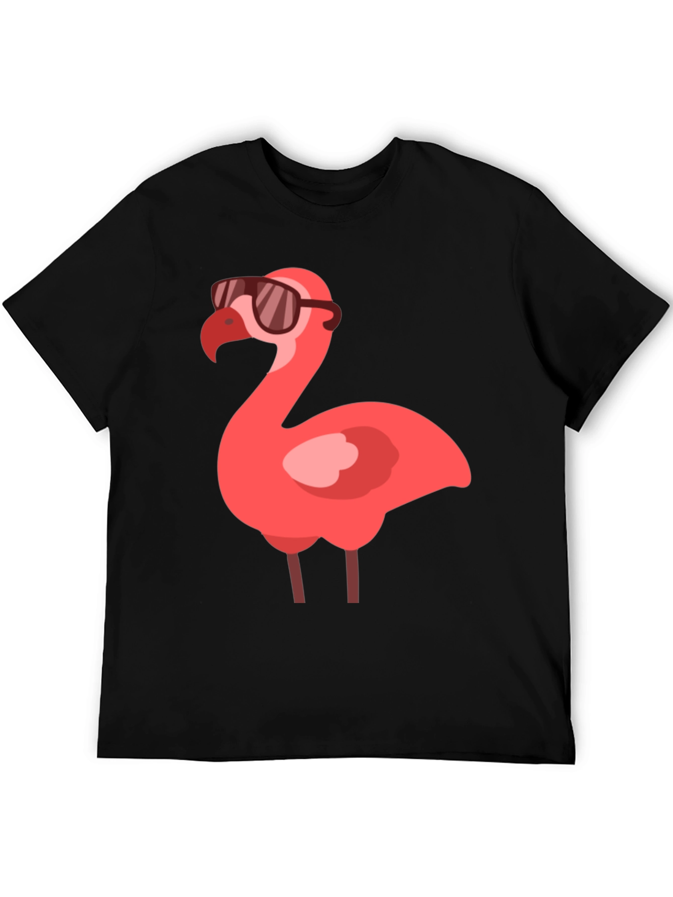 Cool Flamingo Graphic Tee - Stylish Black T-Shirt