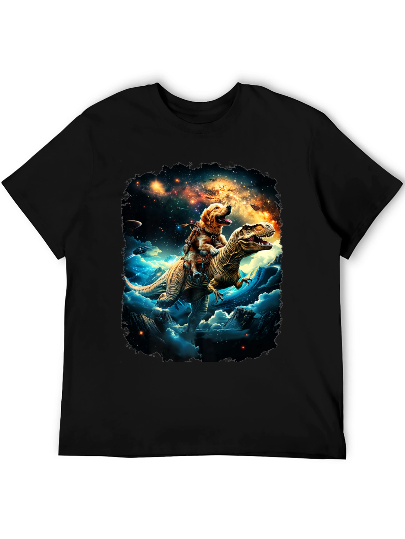 Dog Riding Dinosaur T-Shirt