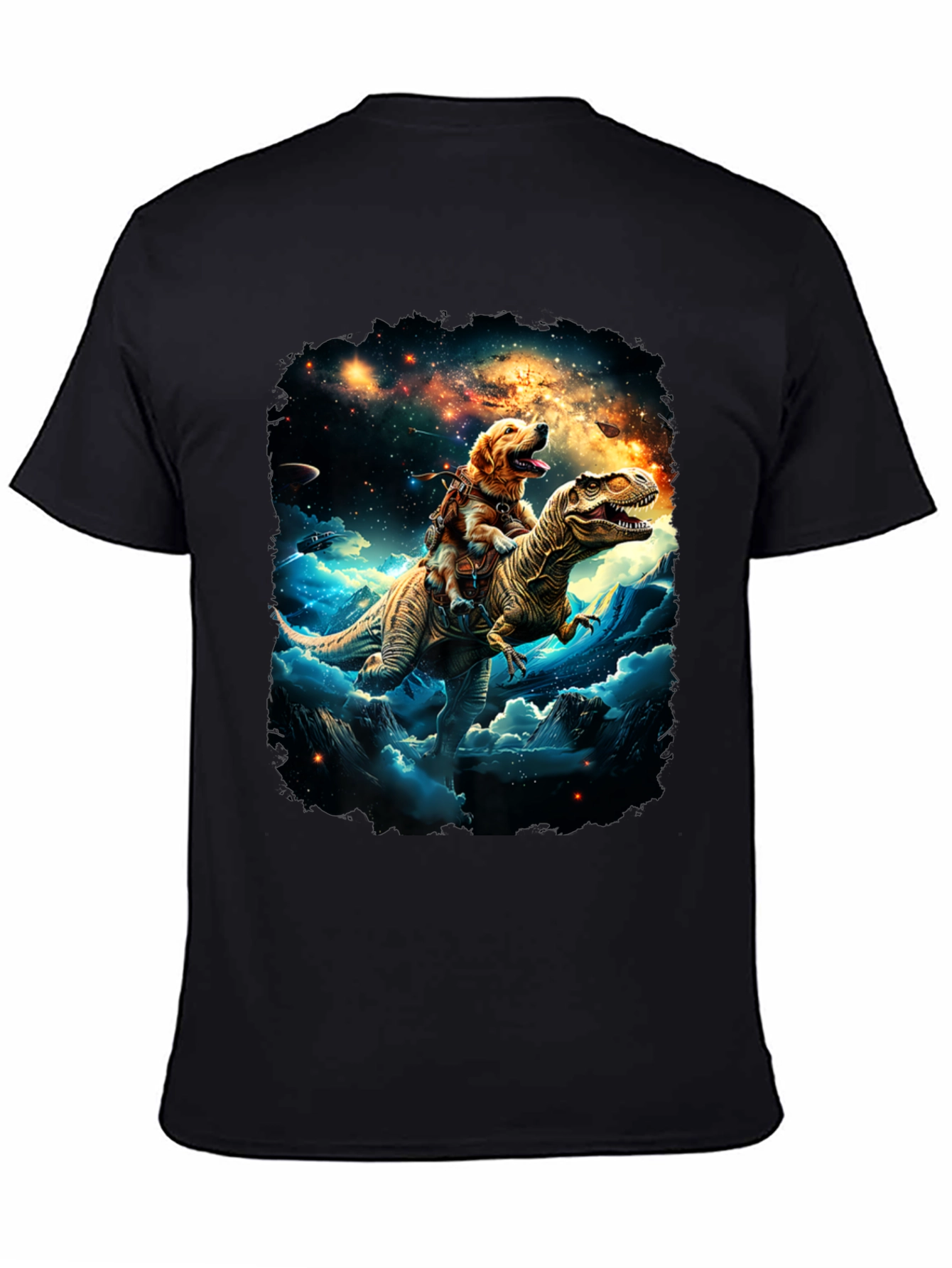 Dog Riding Dinosaur T-Shirt