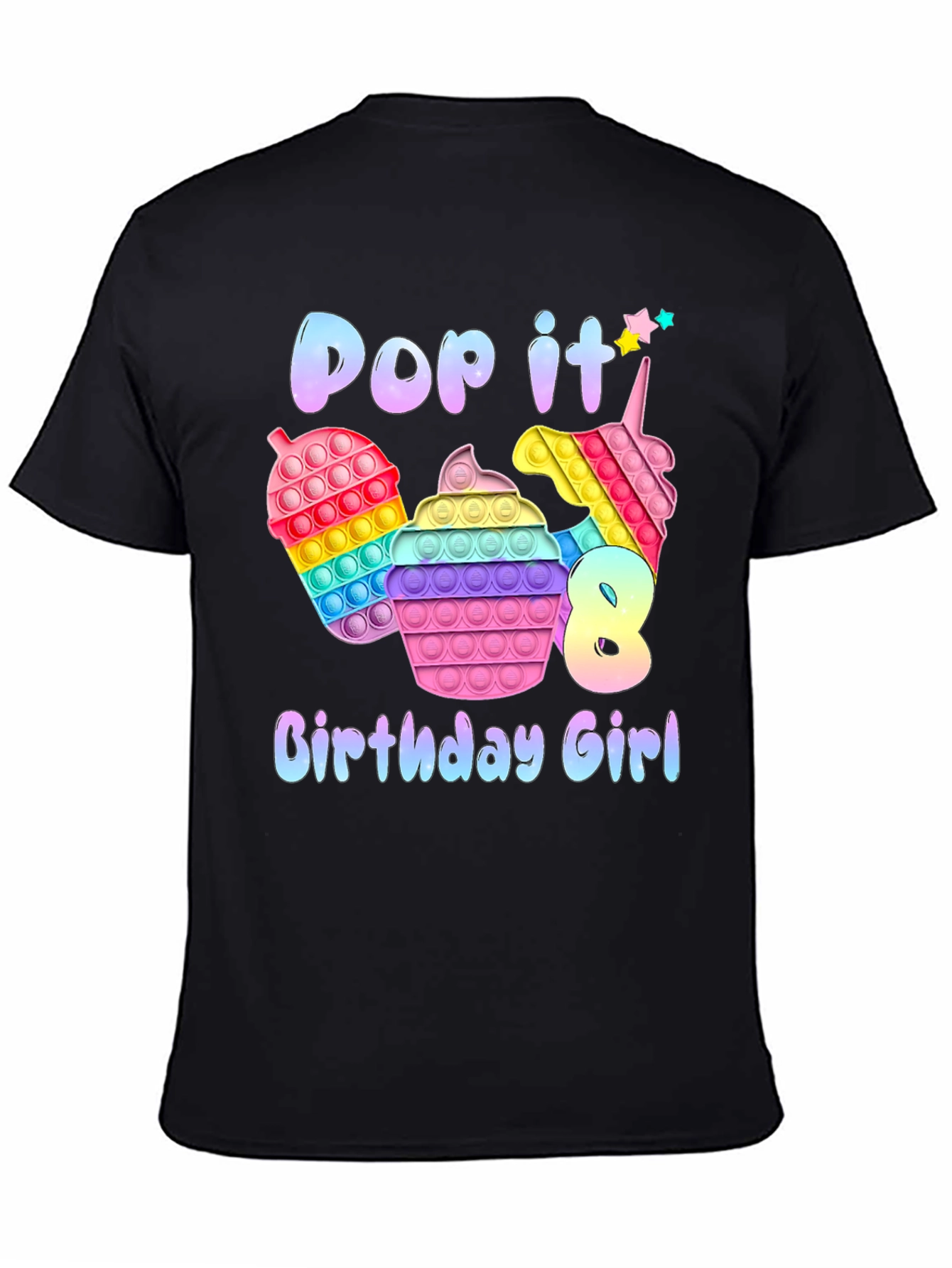 Pop It Birthday Girl T-Shirt - 8th Birthday
