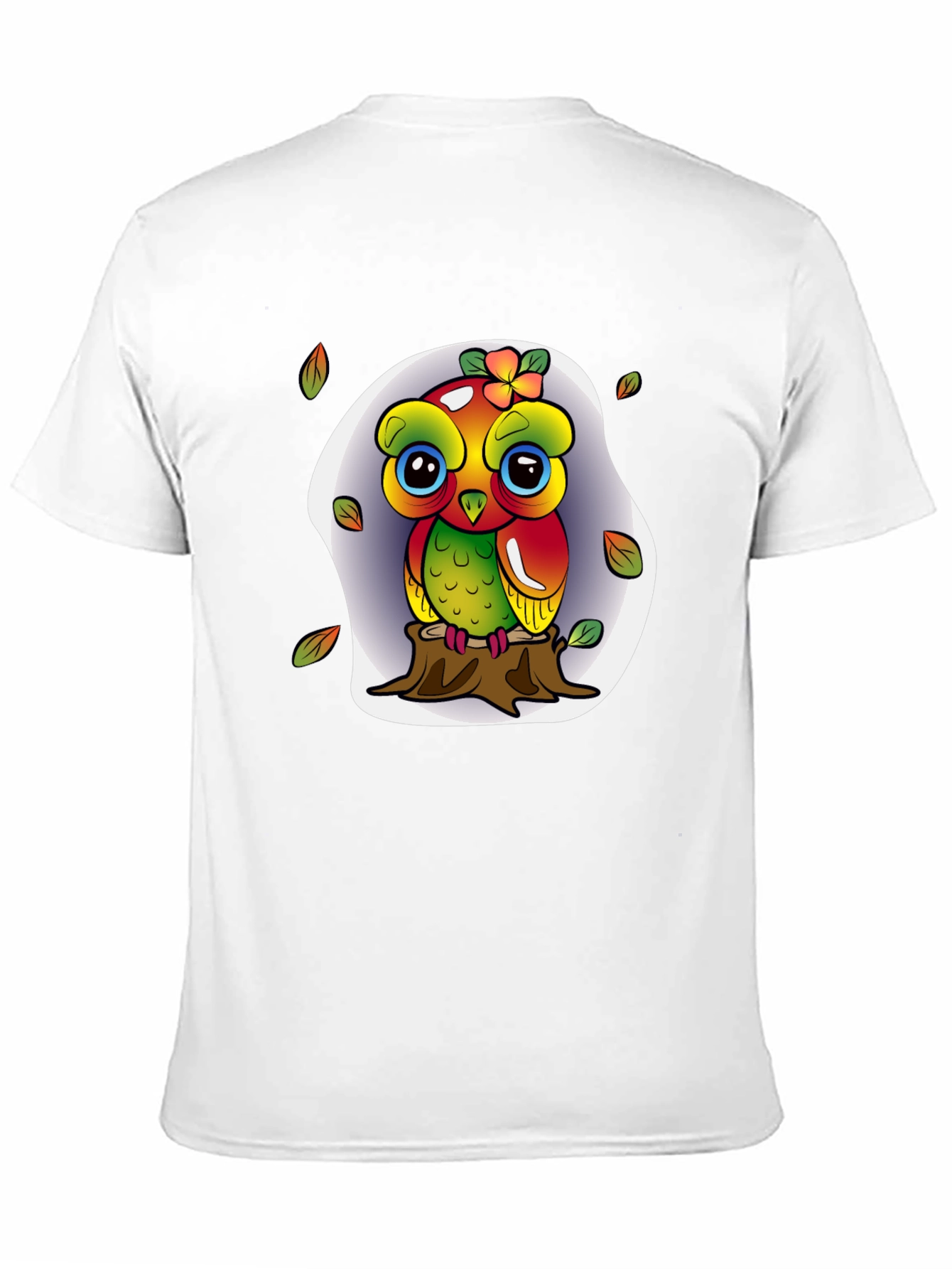 Cute Owl on Stump Graphic Tee
