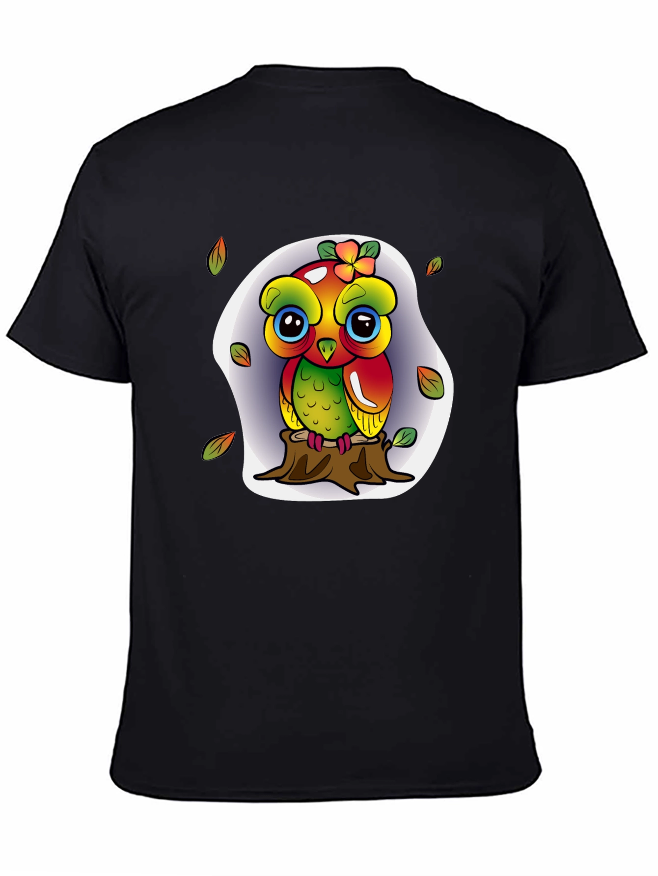 Cute Owl on Stump Graphic Tee