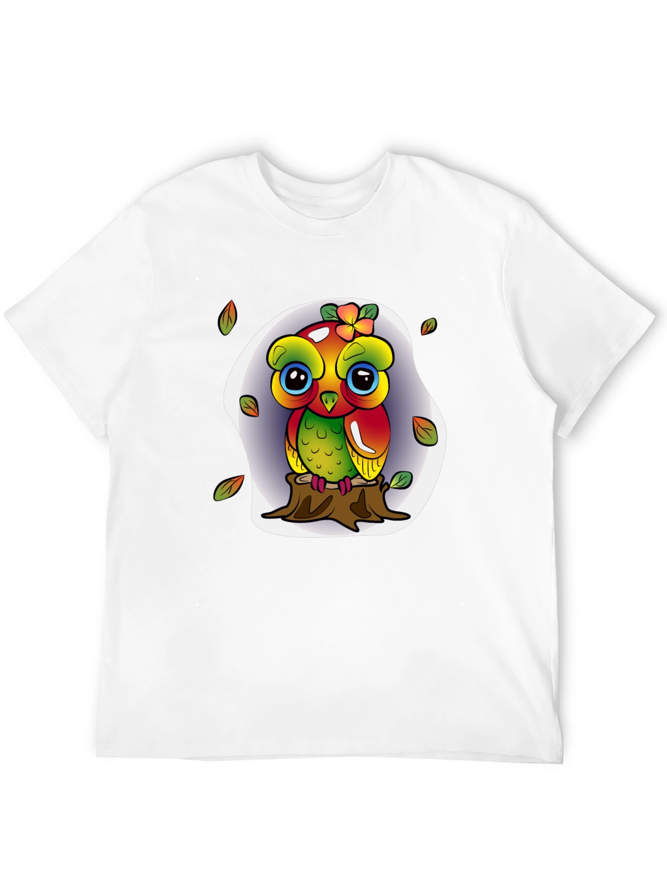 Cute Owl on Stump Graphic Tee