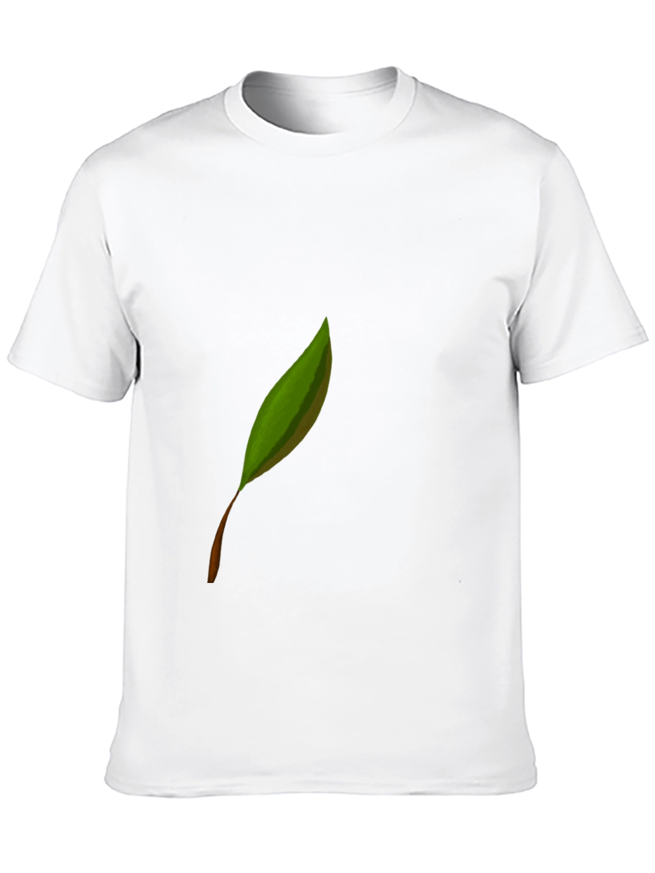 Leaf Graphic Print Black Tee