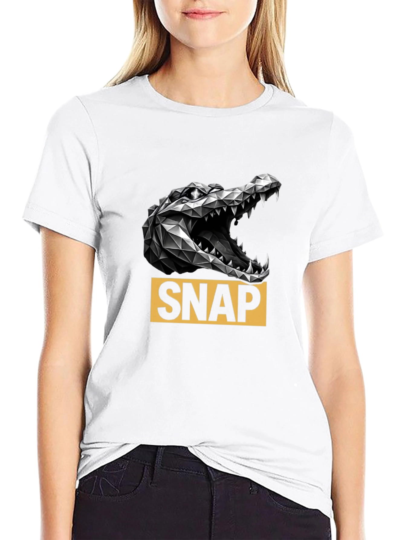 SNAP Alligator Graphic Black Tee