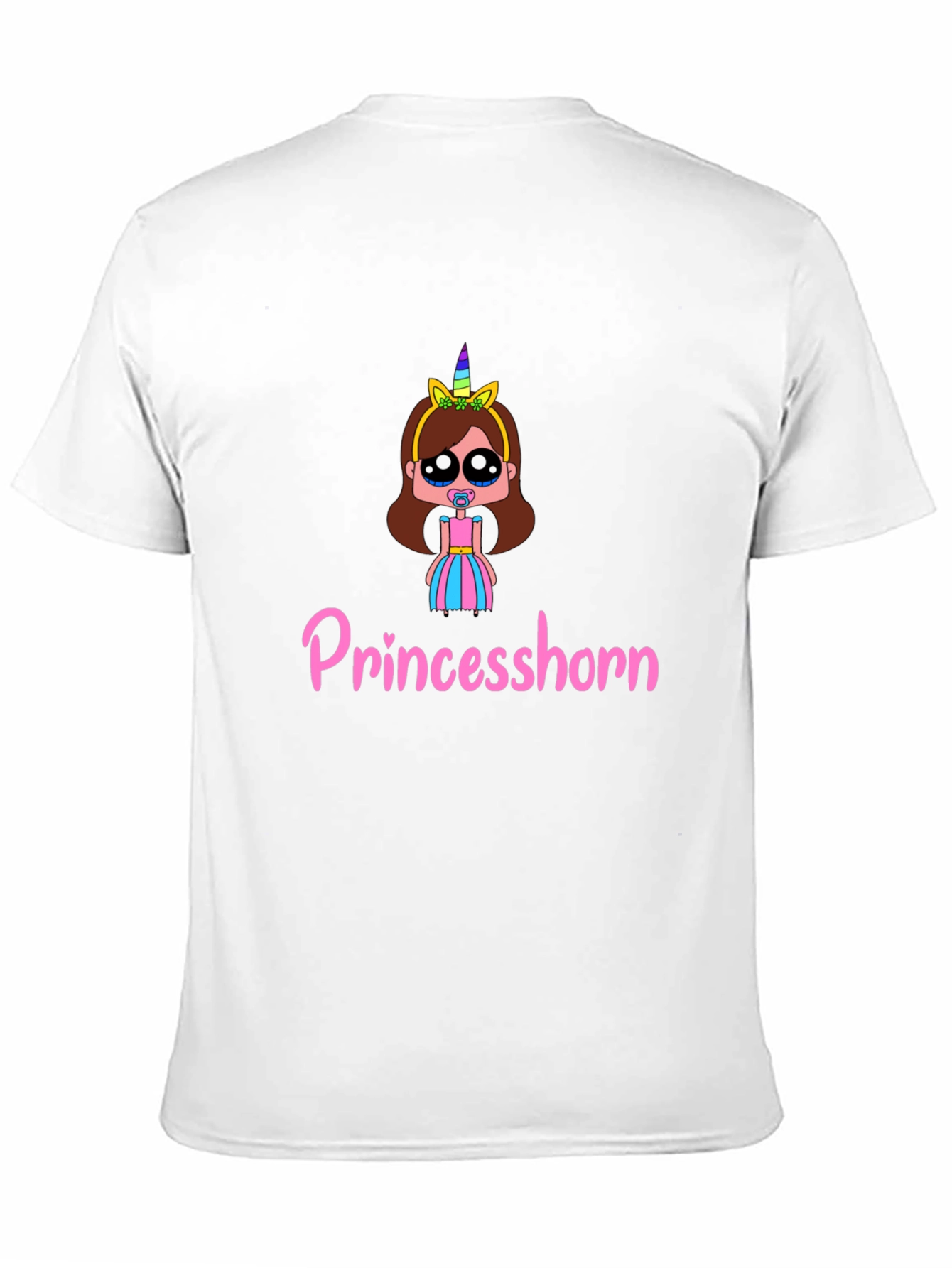 Princesshorn Cartoon T-Shirt - Black Cotton Tee