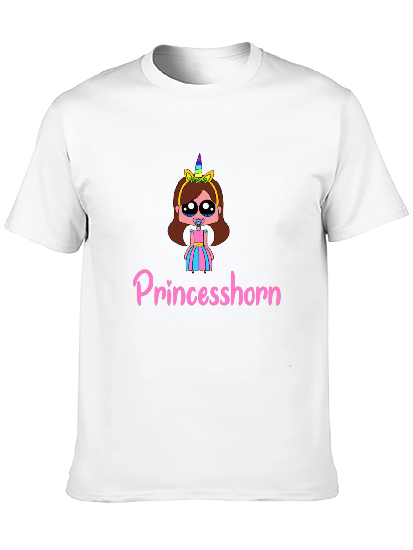 Princesshorn Cartoon T-Shirt - Black Cotton Tee