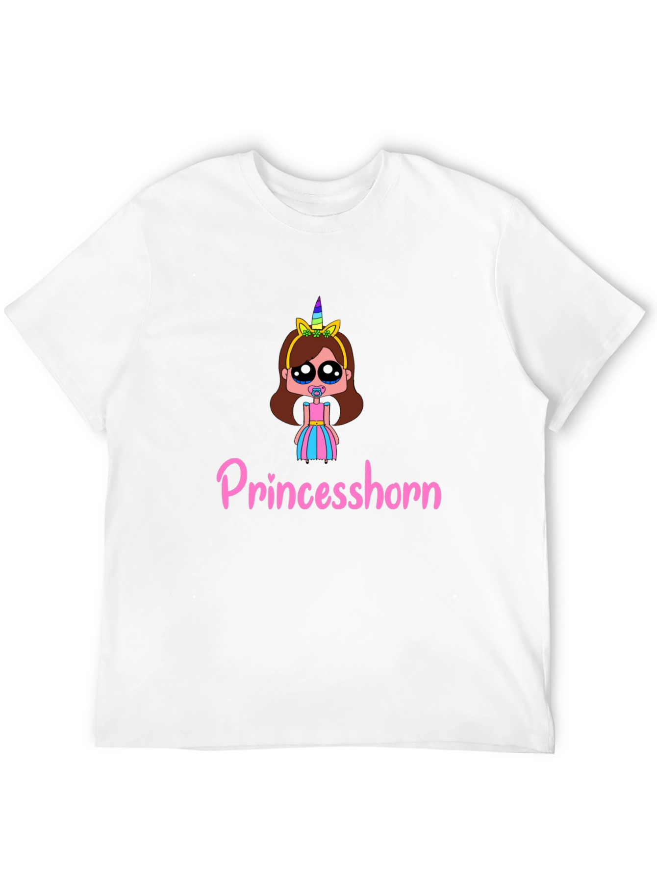 Princesshorn Cartoon T-Shirt - Black Cotton Tee